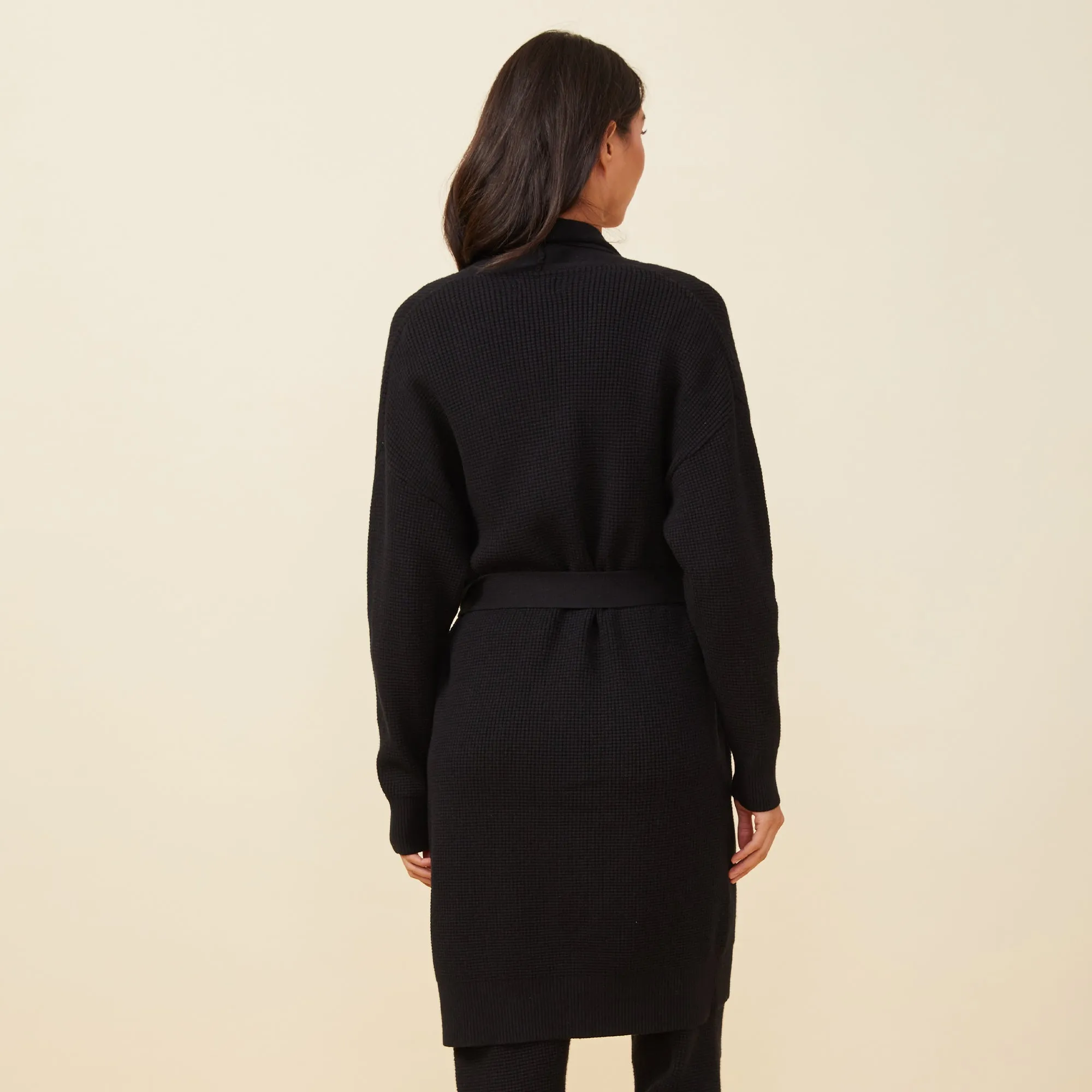 Soft Knit Waffle Long Cardigan sold by Monrow product image thumbnail 3