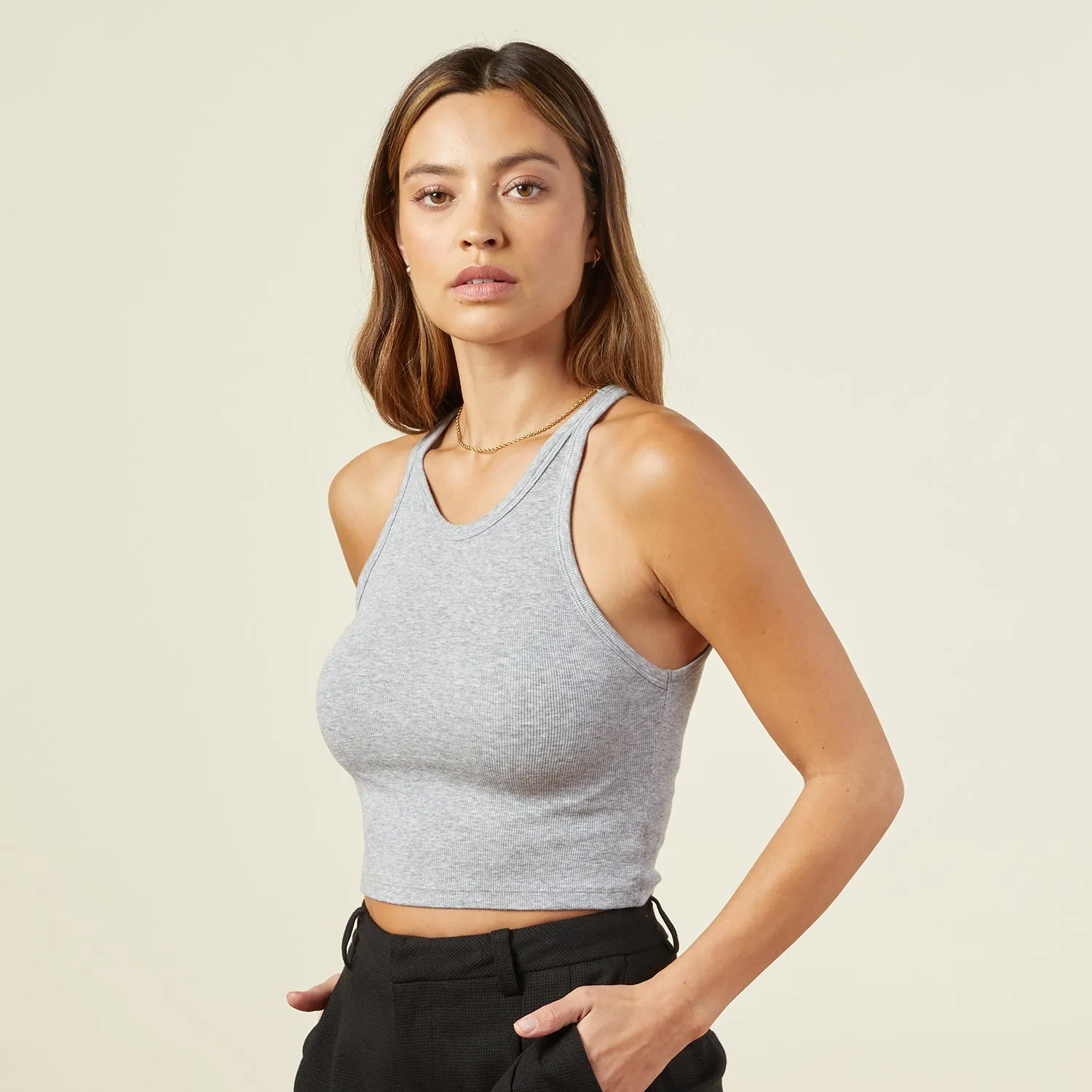 The Ultimate Cropped Tank sold by Monrow product image thumbnail 2