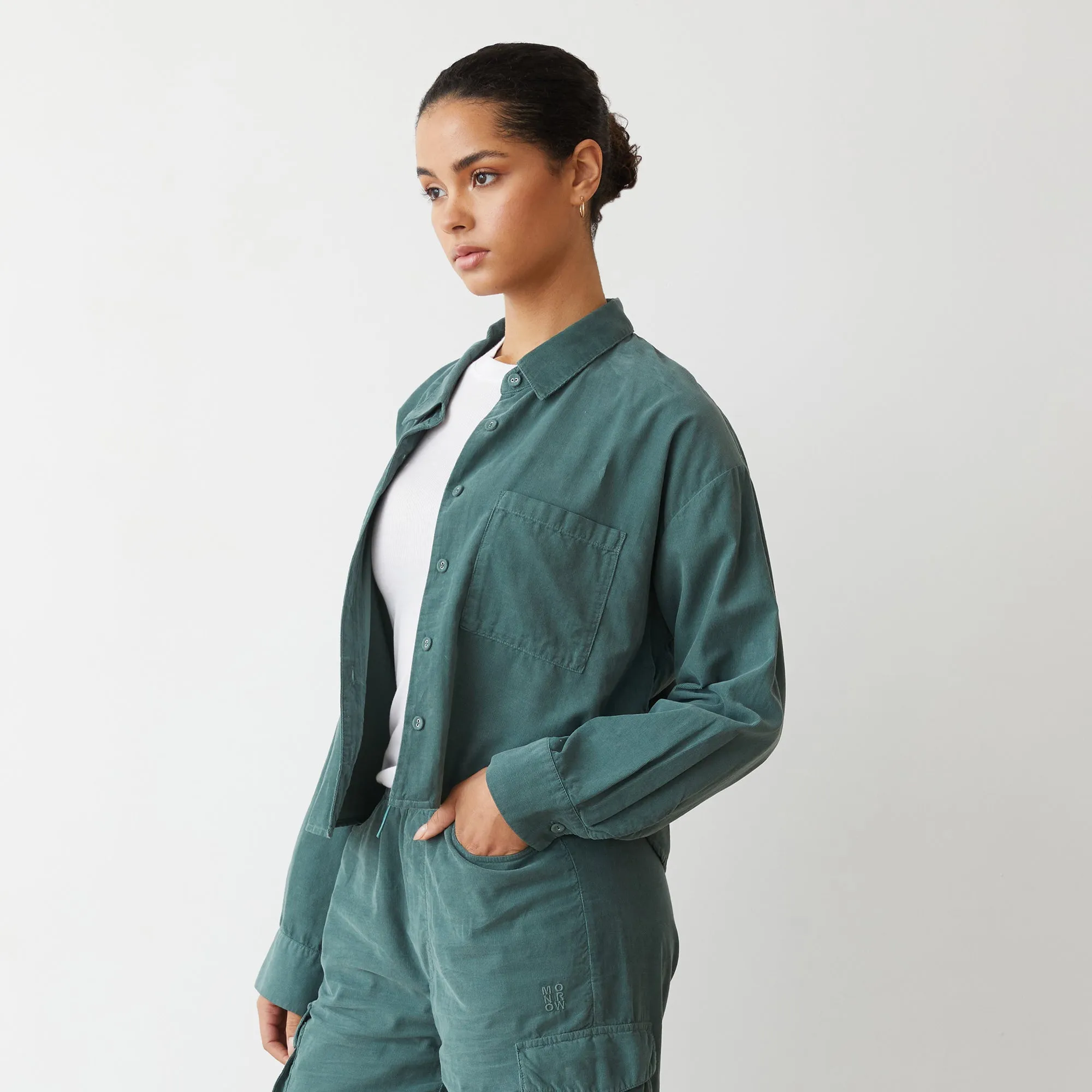 Mini Corduroy Cropped Shirt sold by Monrow product image thumbnail 2