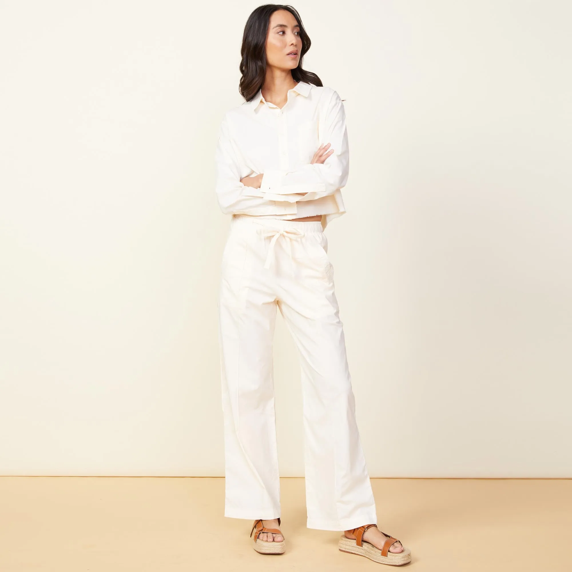 Cropped Poplin Shirt sold by Monrow product image thumbnail 2