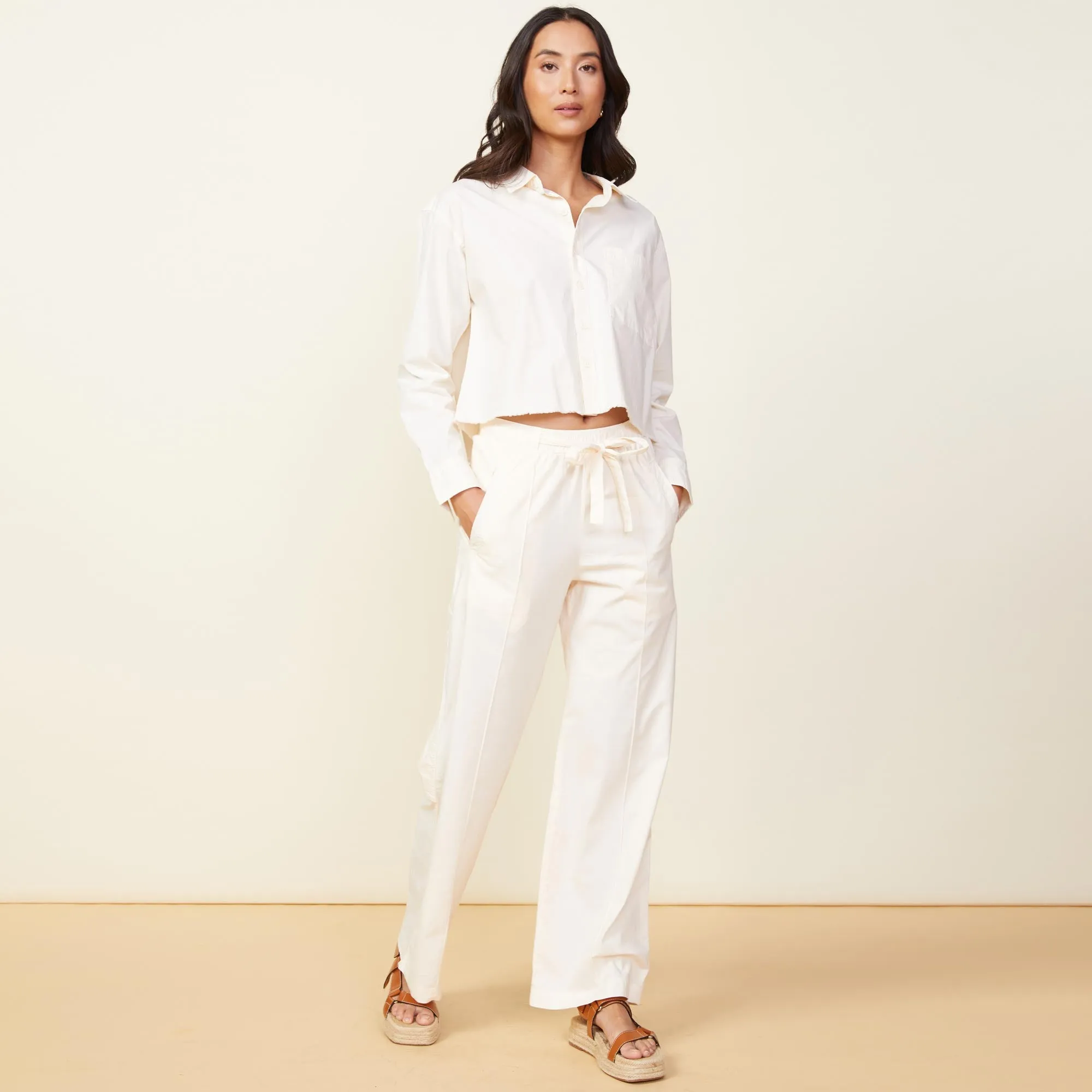 Cropped Poplin Shirt sold by Monrow product image thumbnail 3