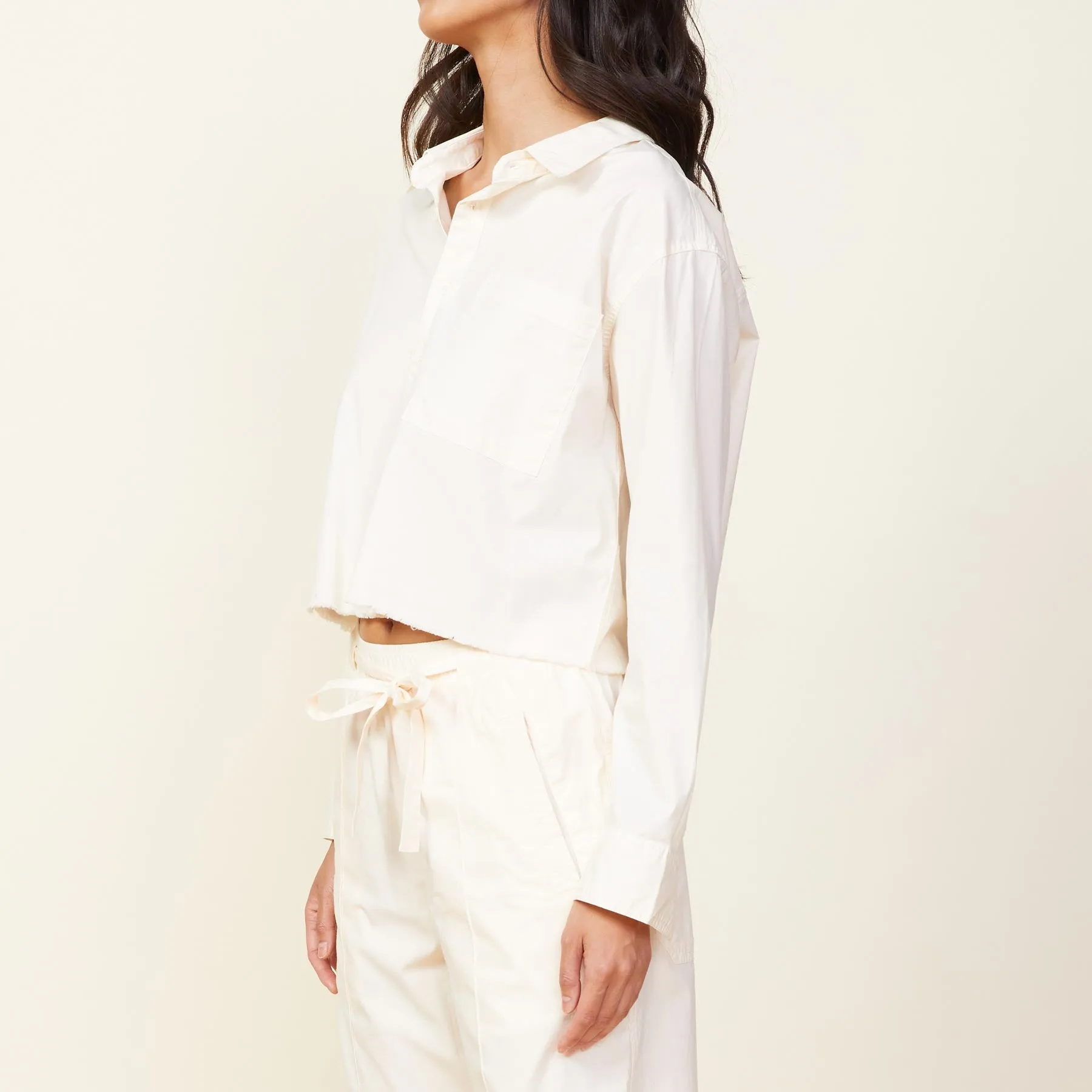 Cropped Poplin Shirt sold by Monrow product image thumbnail 4