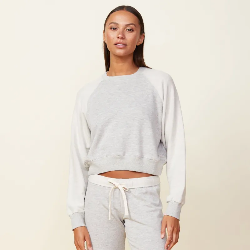 Reversed Supersoft Fleece Raglan sold by Monrow