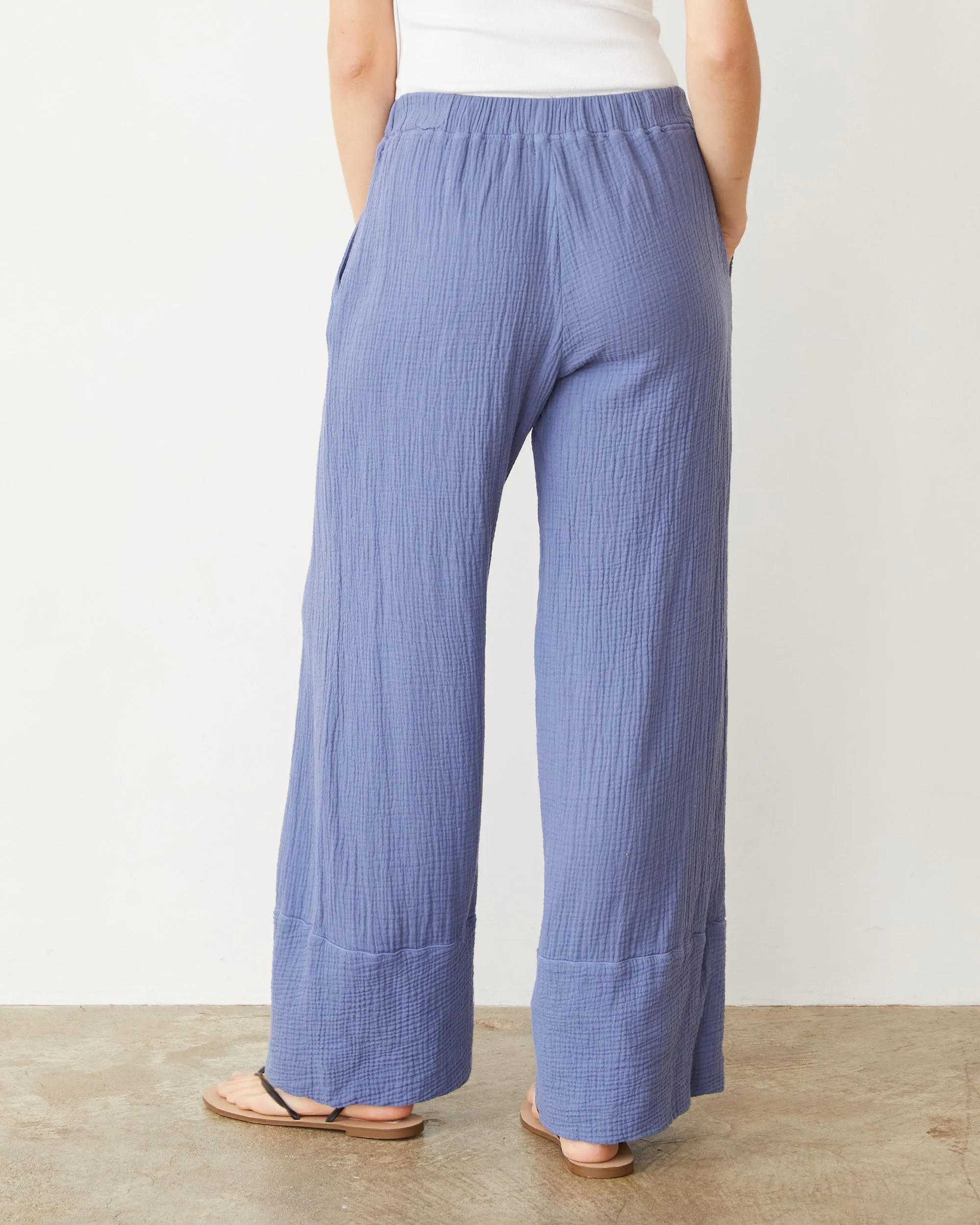 Cotton Gauze Wide Leg Pant sold by Monrow product image thumbnail 4