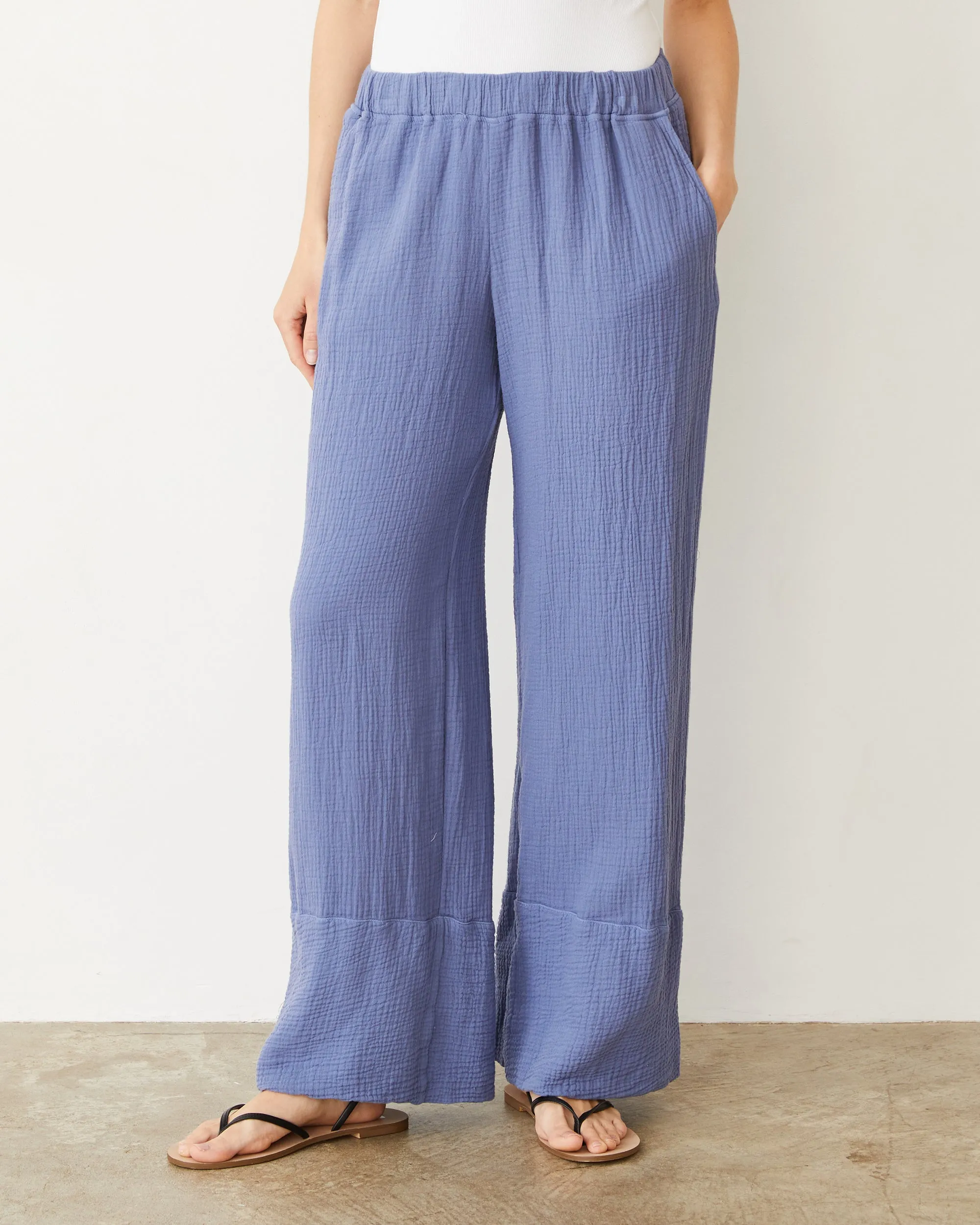 Cotton Gauze Wide Leg Pant sold by Monrow