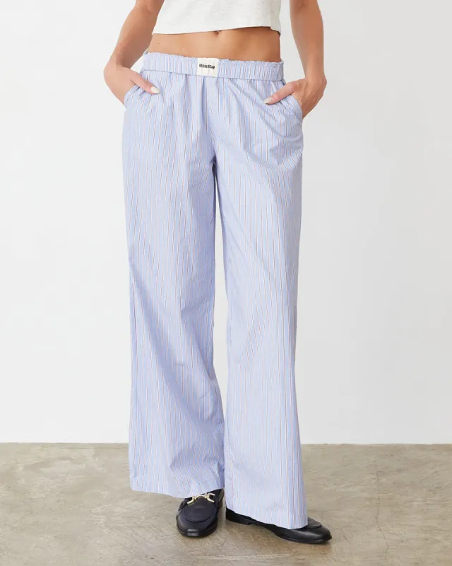 Stripe Poplin Boxer Pants sold by Monrow