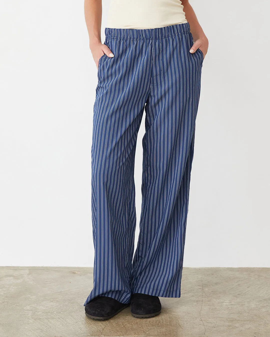 Stripe Poplin Boxer Pants sold by Monrow product image thumbnail 2