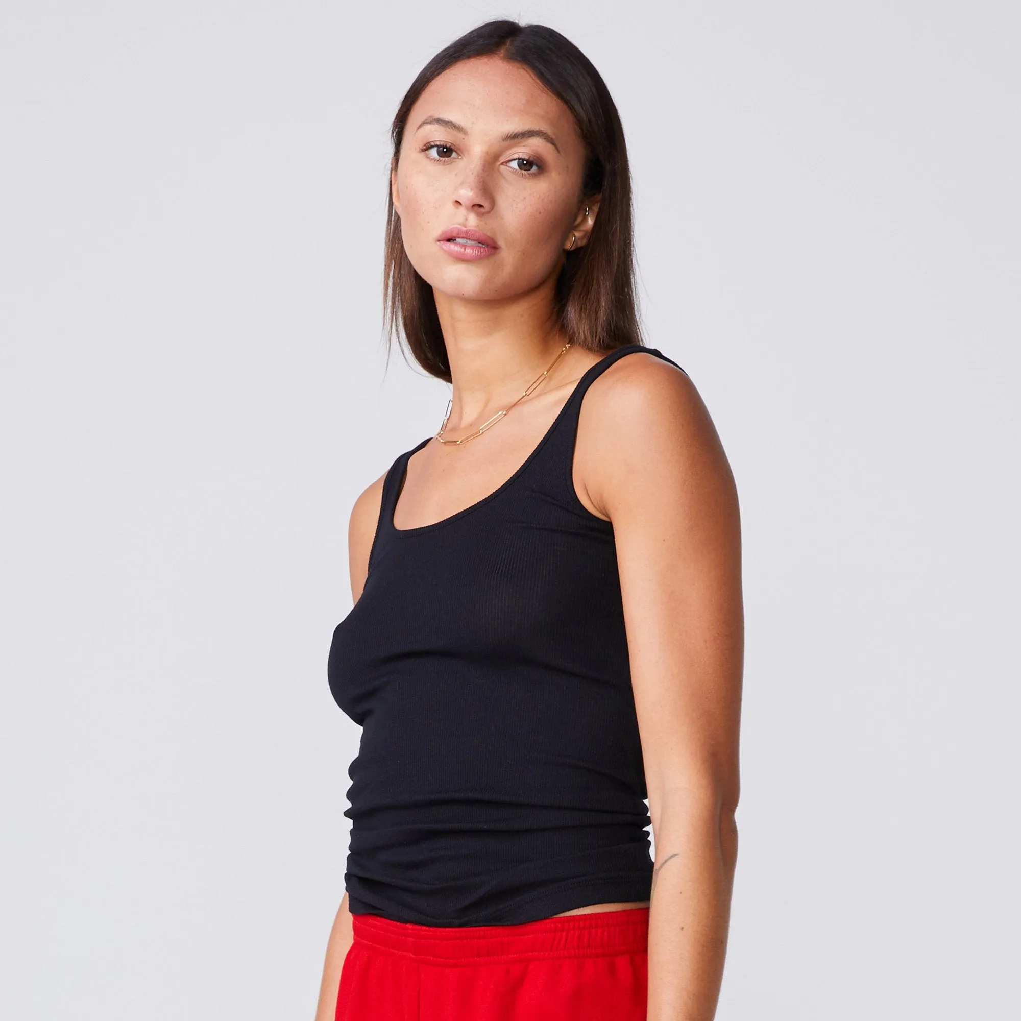 Supimafine Rib Scoop Neck Tank Set sold by Monrow product image thumbnail 3