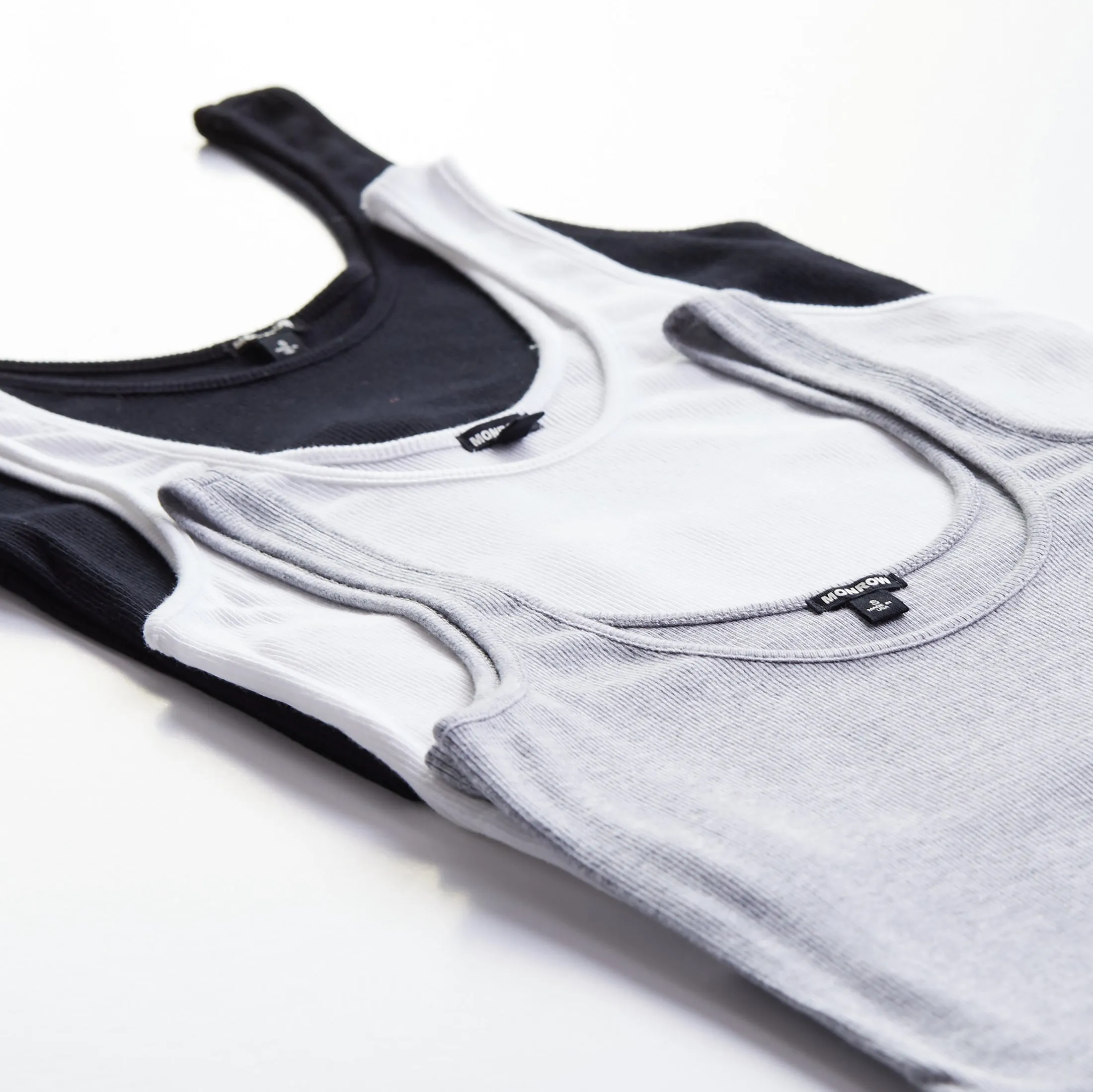 Supimafine Rib Scoop Neck Tank Set sold by Monrow