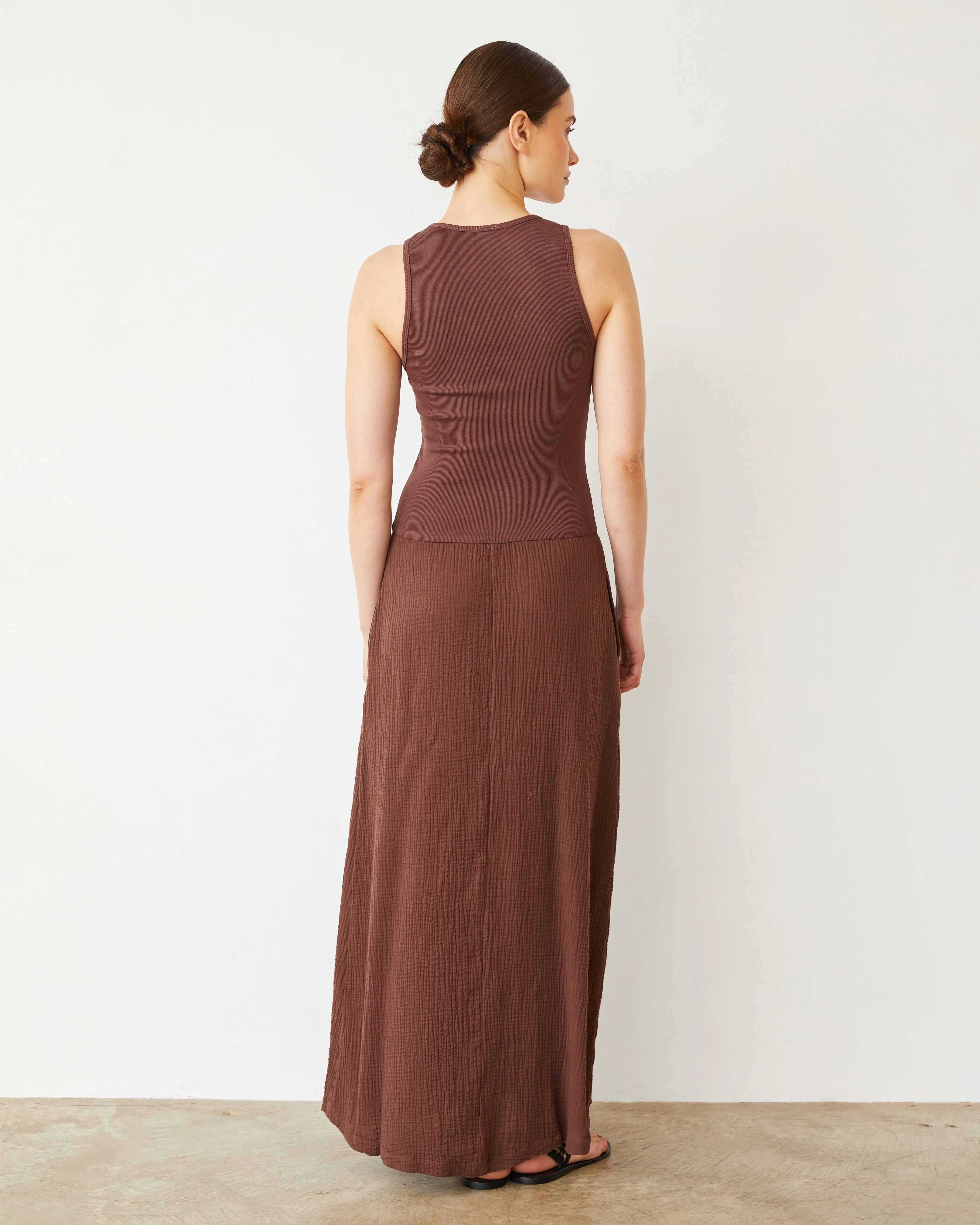 Mix Media Tank Maxi Dress sold by Monrow product image thumbnail 4