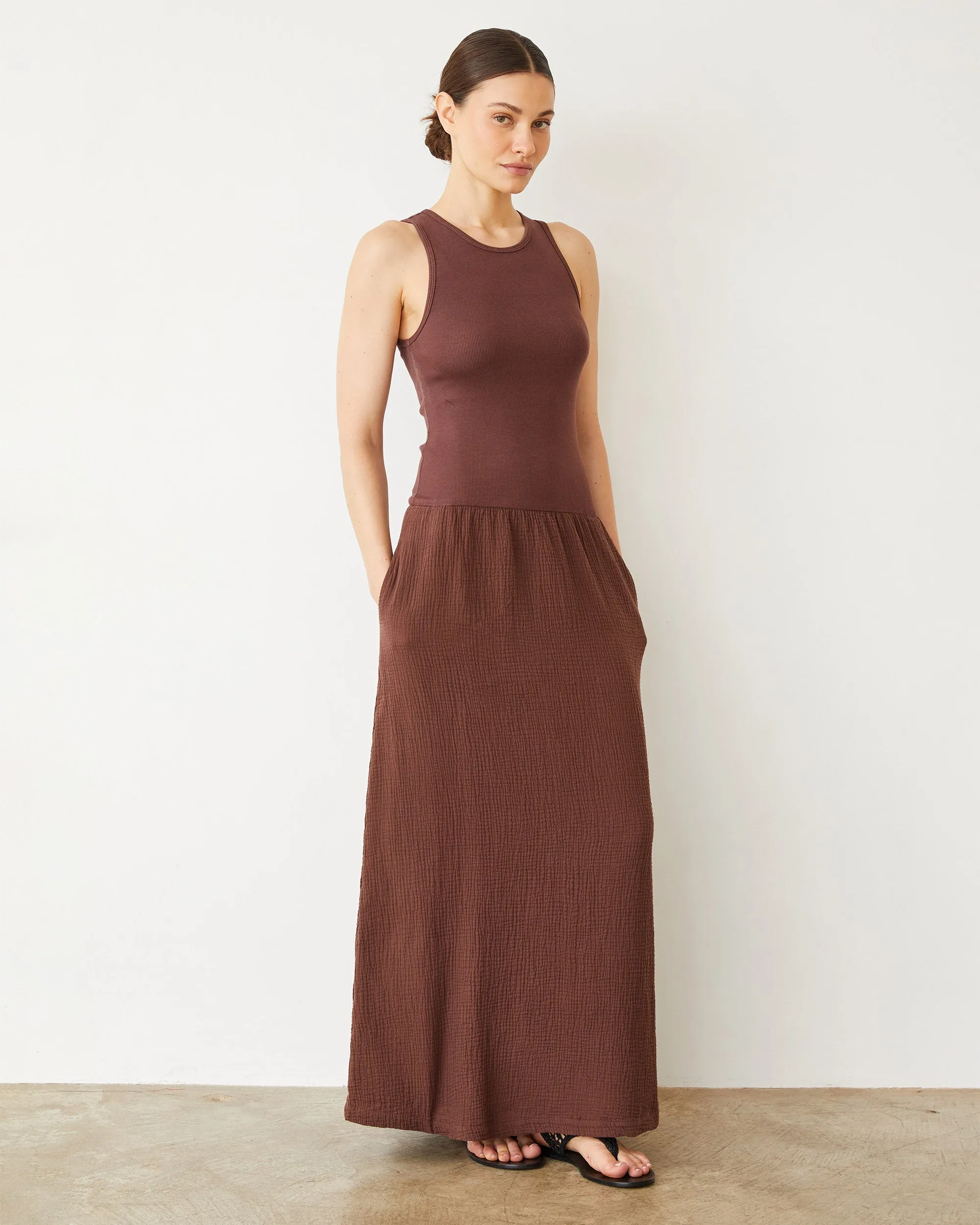 Mix Media Tank Maxi Dress sold by Monrow product image thumbnail 3