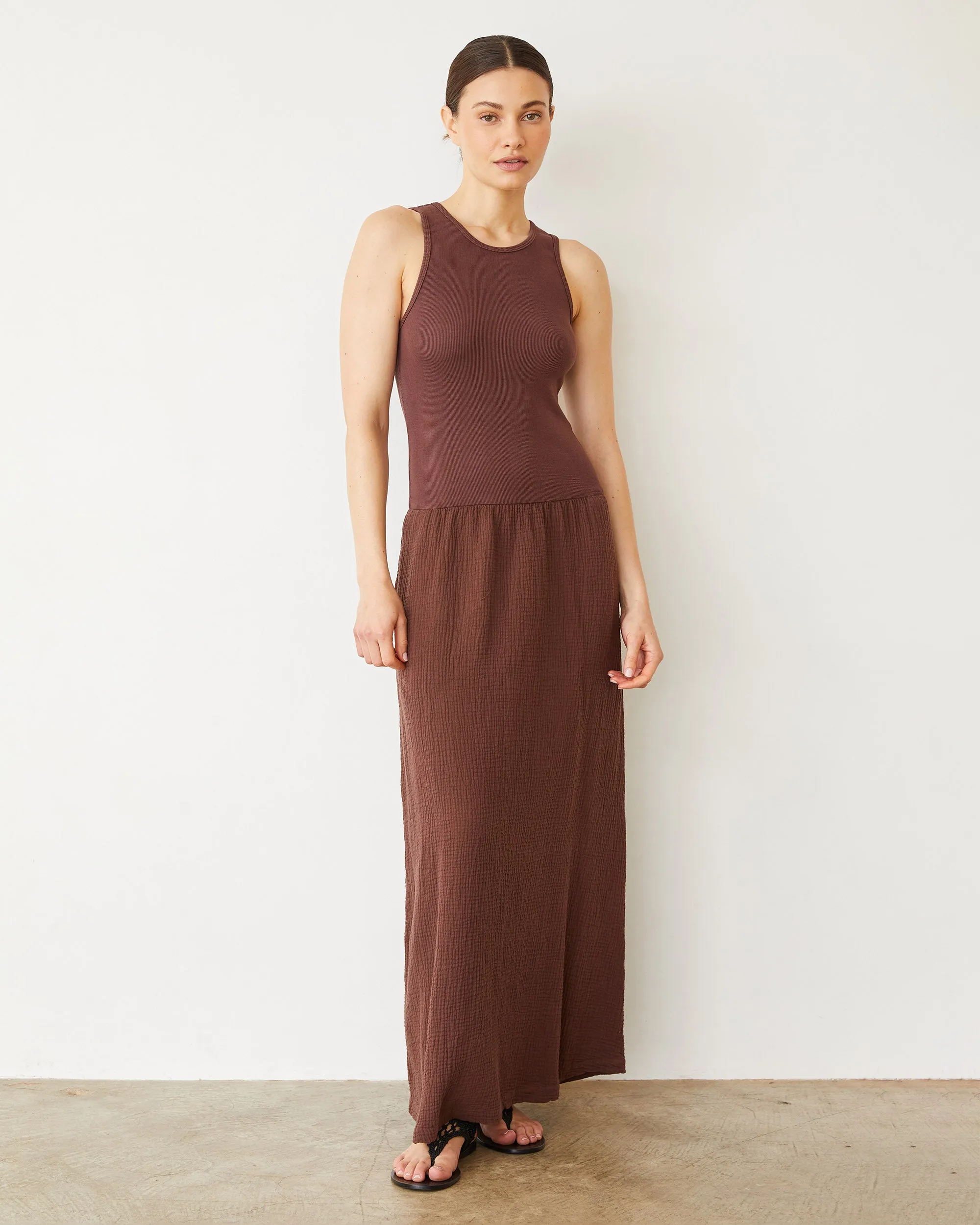 Mix Media Tank Maxi Dress sold by Monrow product image thumbnail 2