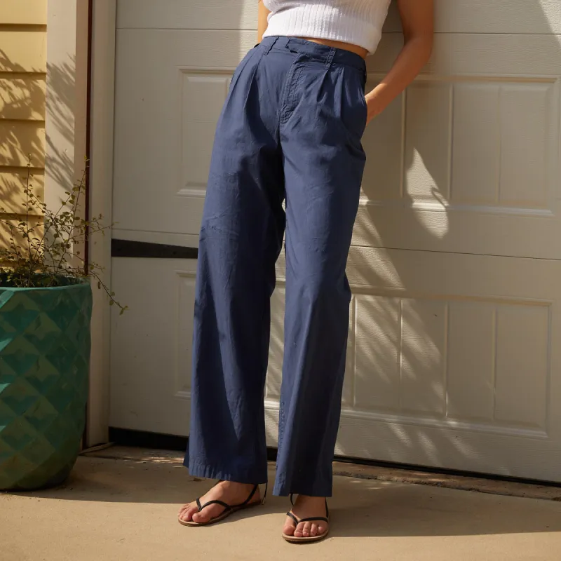 Poplin Wide Leg Trouser sold by Monrow