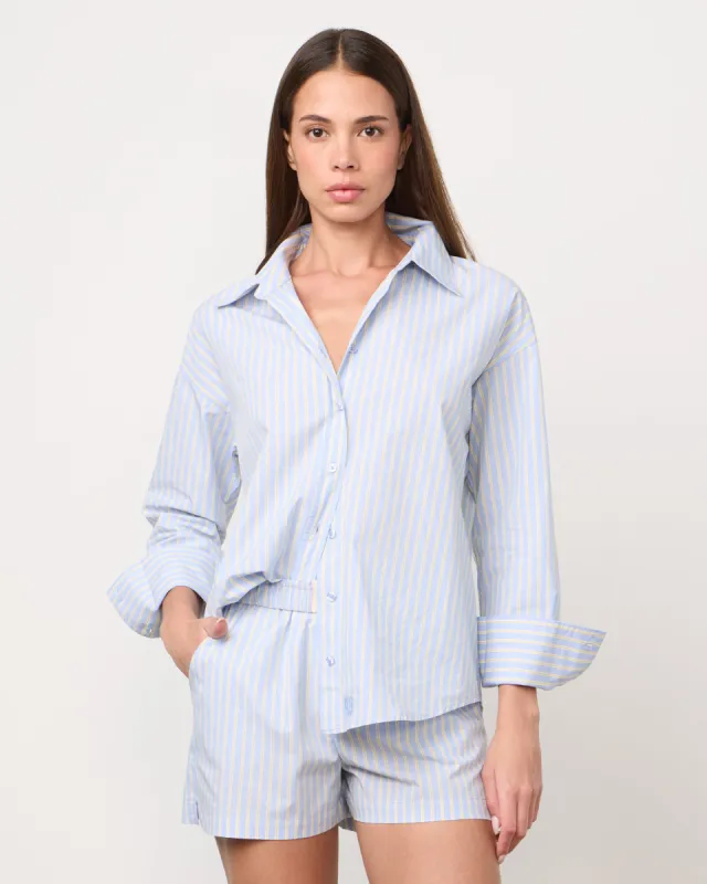 Stripe Poplin Oversized Shirt sold by Monrow