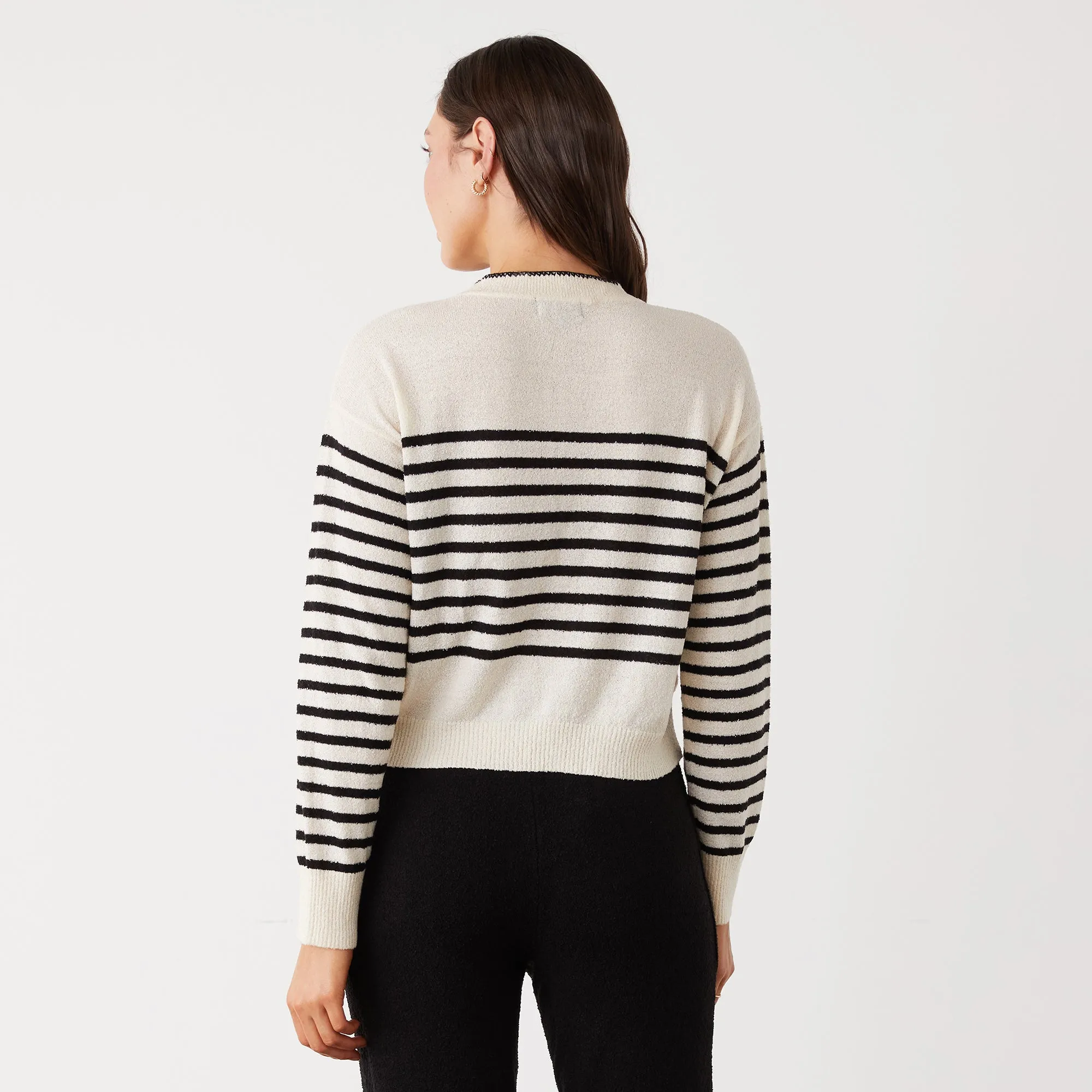 Boucle Knit Stripe Sweater sold by Monrow product image thumbnail 5