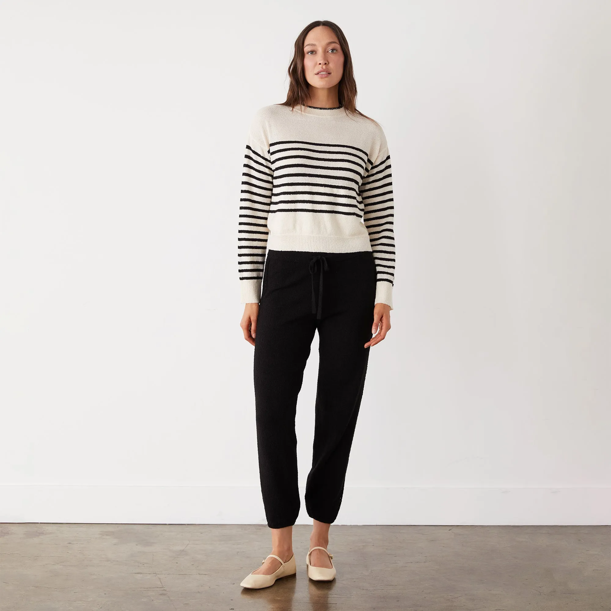 Boucle Knit Stripe Sweater sold by Monrow product image thumbnail 3