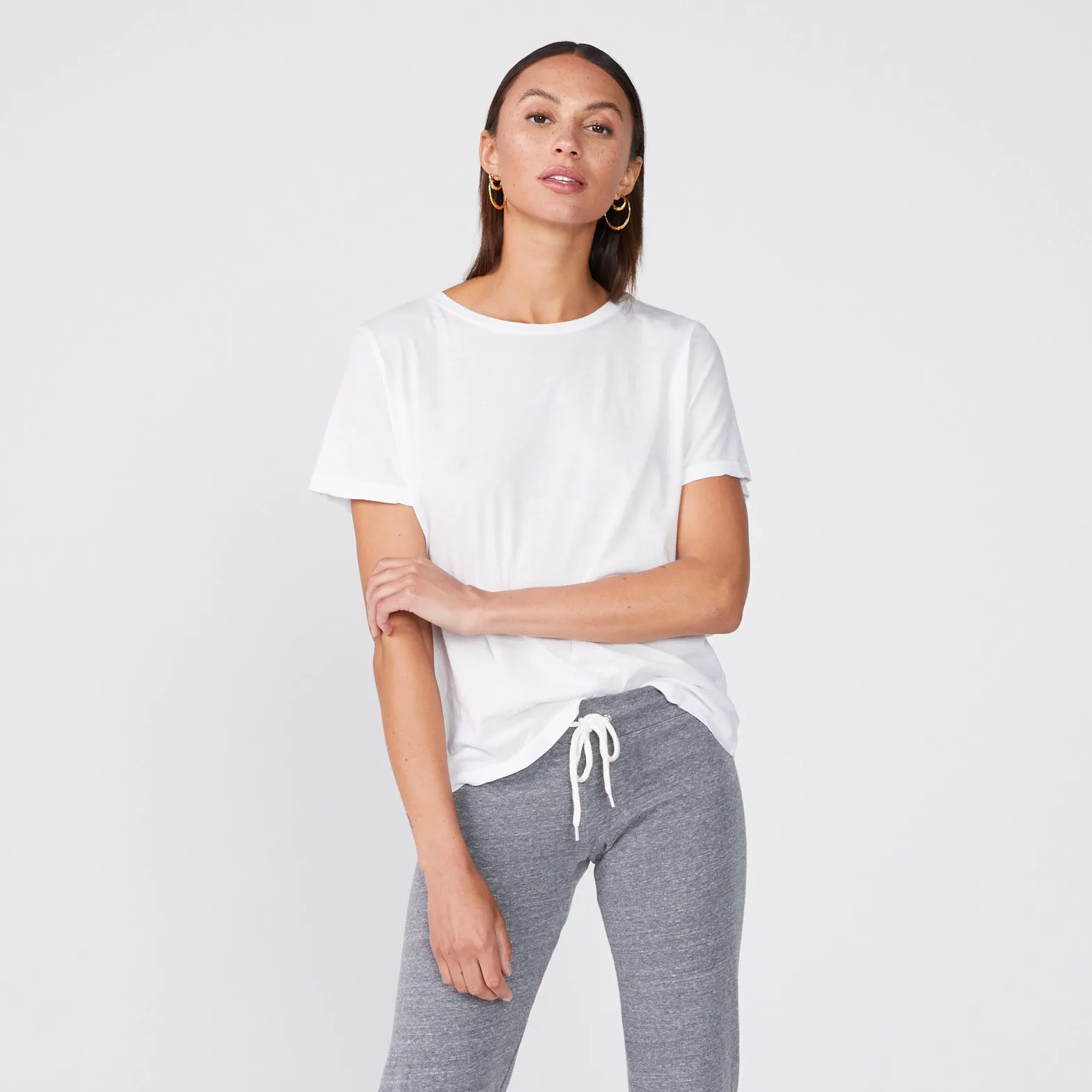 Super Fine Jersey Oversized Crew Neck Tee sold by Monrow product image thumbnail 2