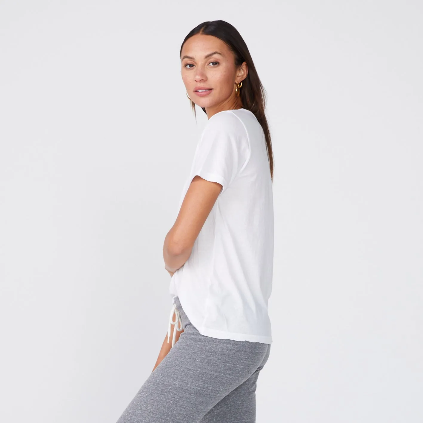 Super Fine Jersey Oversized Crew Neck Tee sold by Monrow product image thumbnail 3