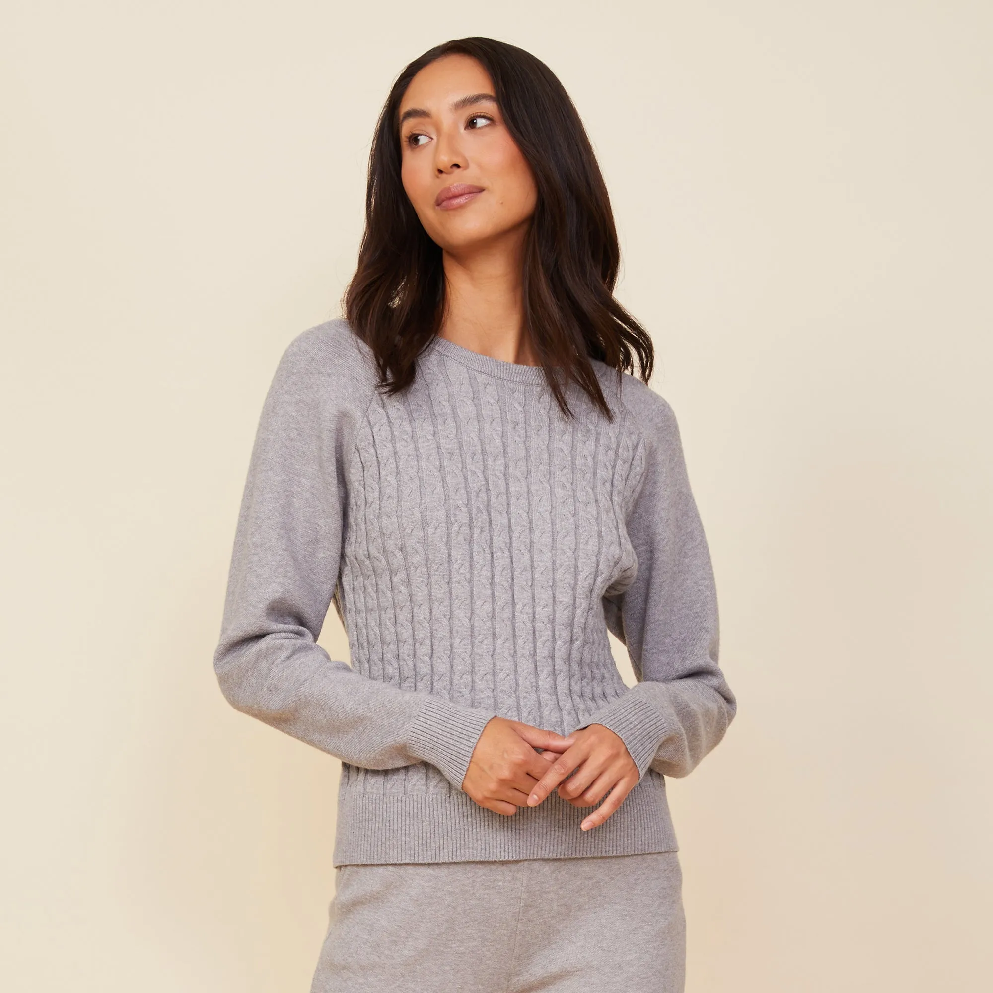 Soft Knit Cable Sweater sold by Monrow