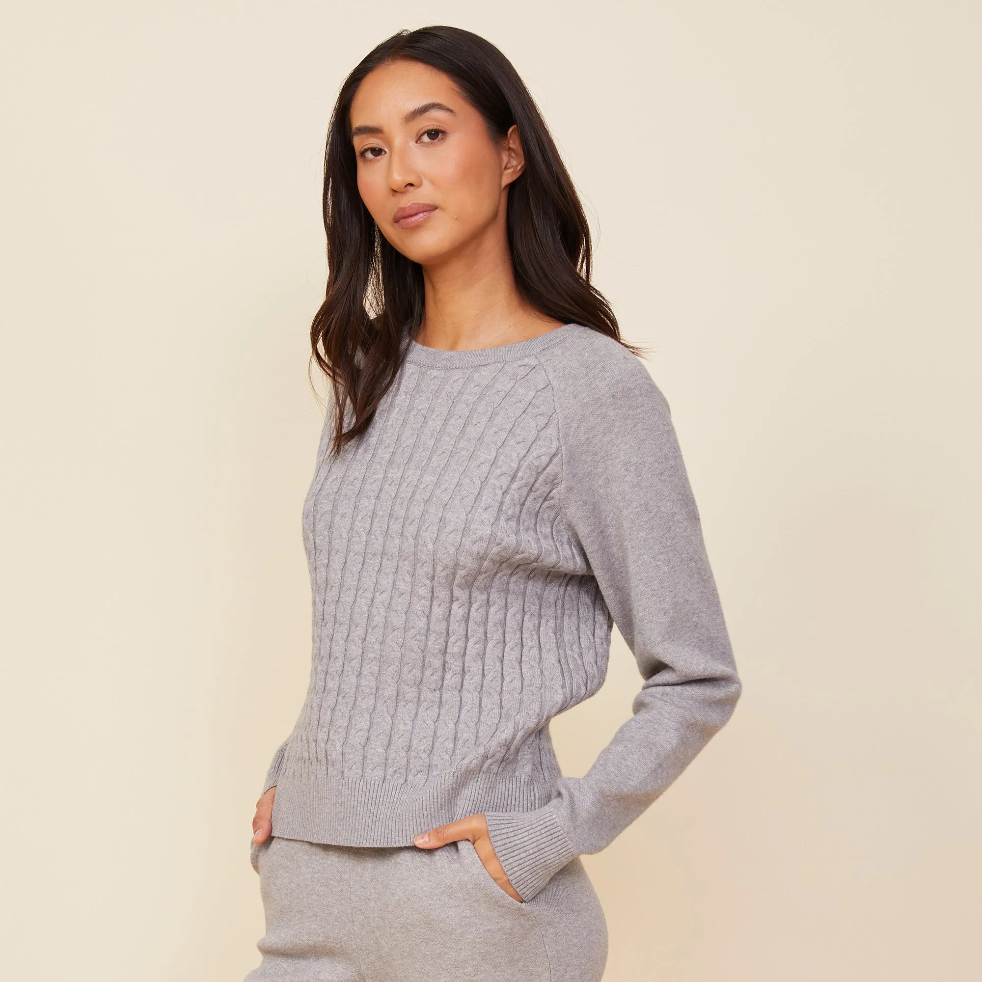 Soft Knit Cable Sweater sold by Monrow product image thumbnail 3