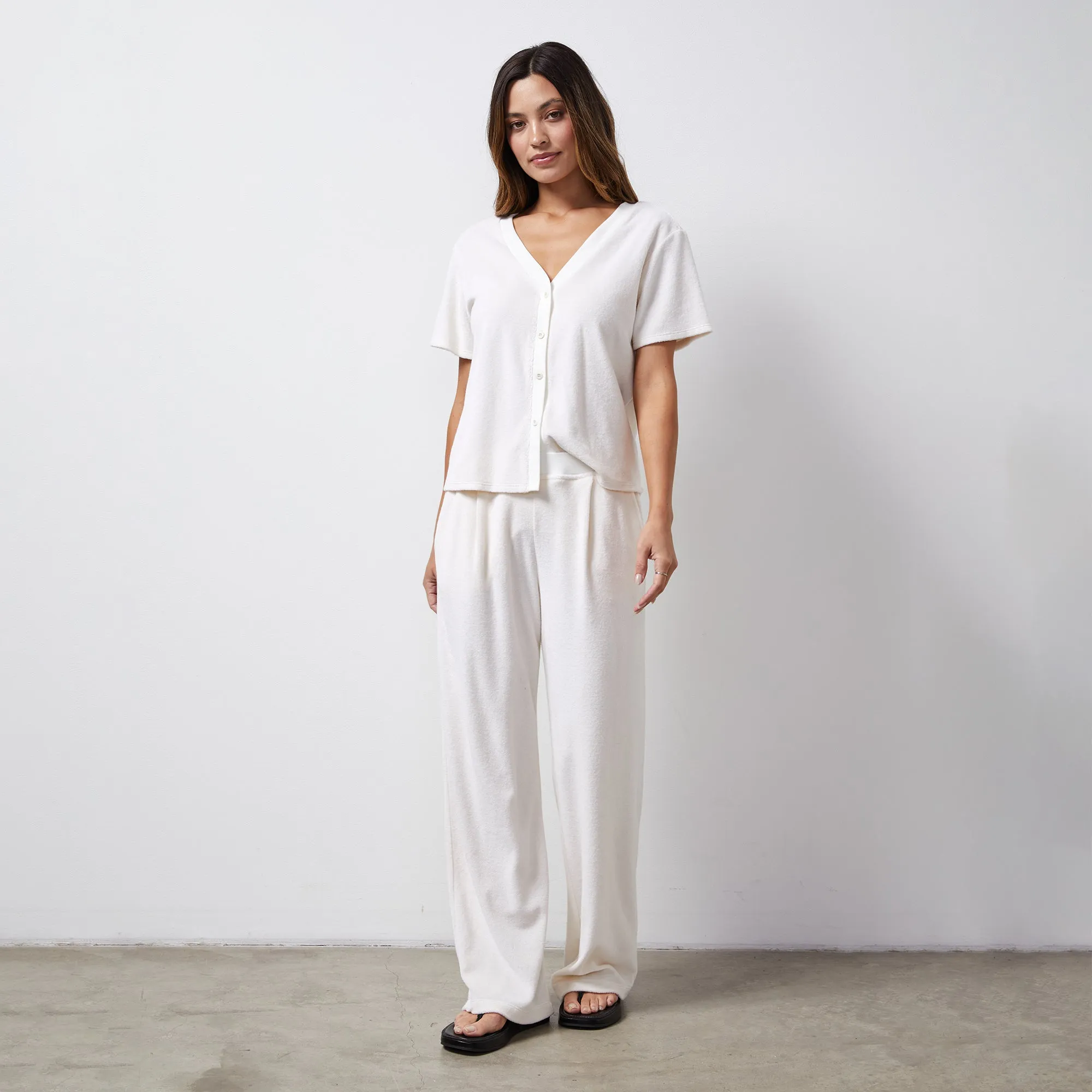 Terry Cloth Pleated Pant sold by Monrow product image thumbnail 2