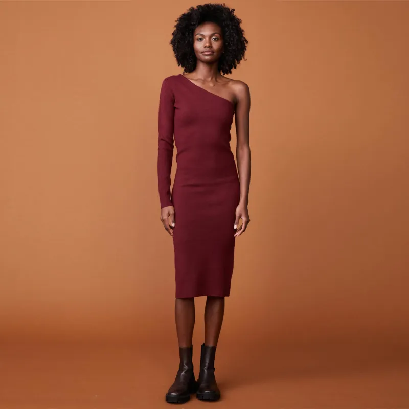 Supersoft Sweater Knit One Shoulder Dress sold by Monrow