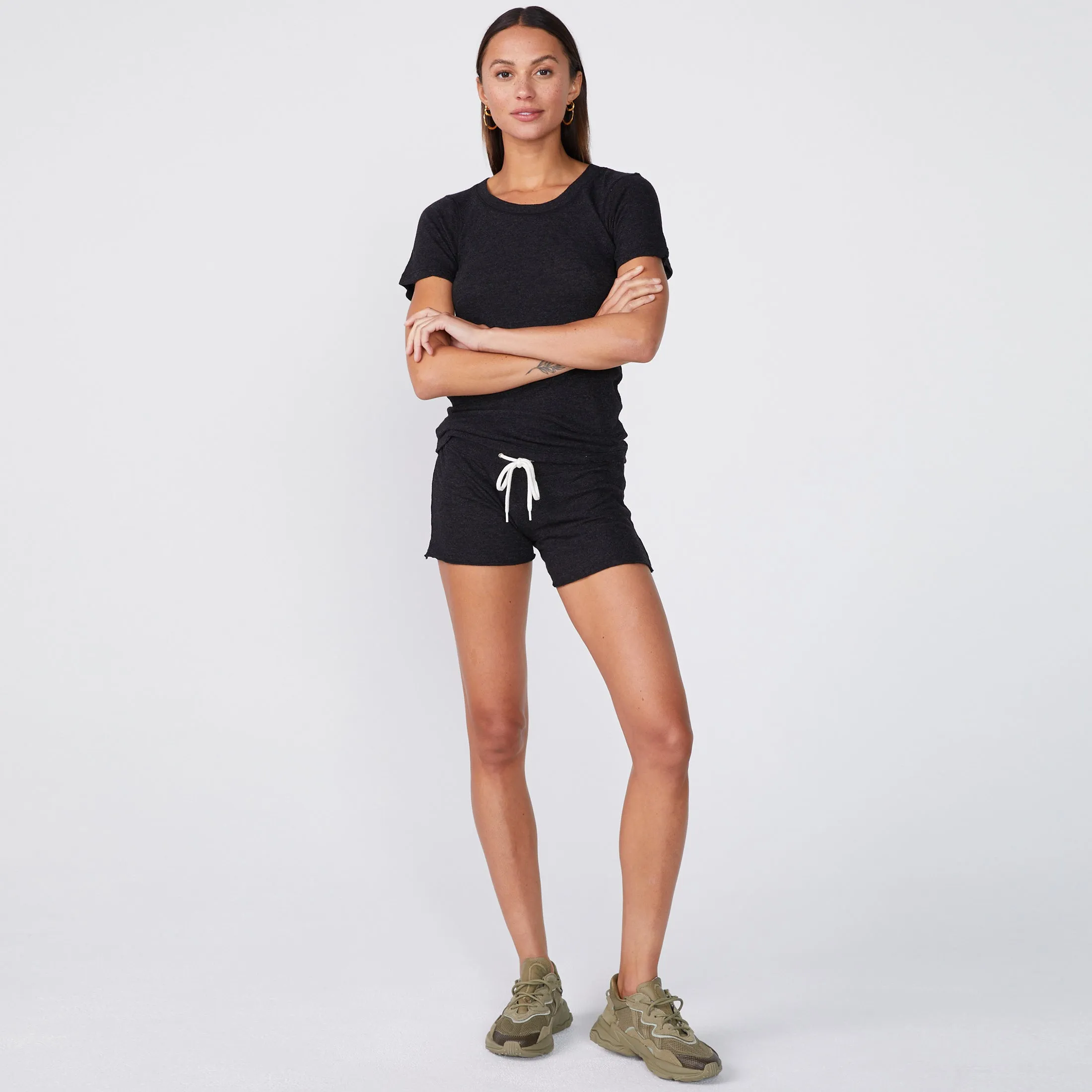 Textured Tri-Blend Fitted Crew Neck Tee sold by Monrow product image thumbnail 3