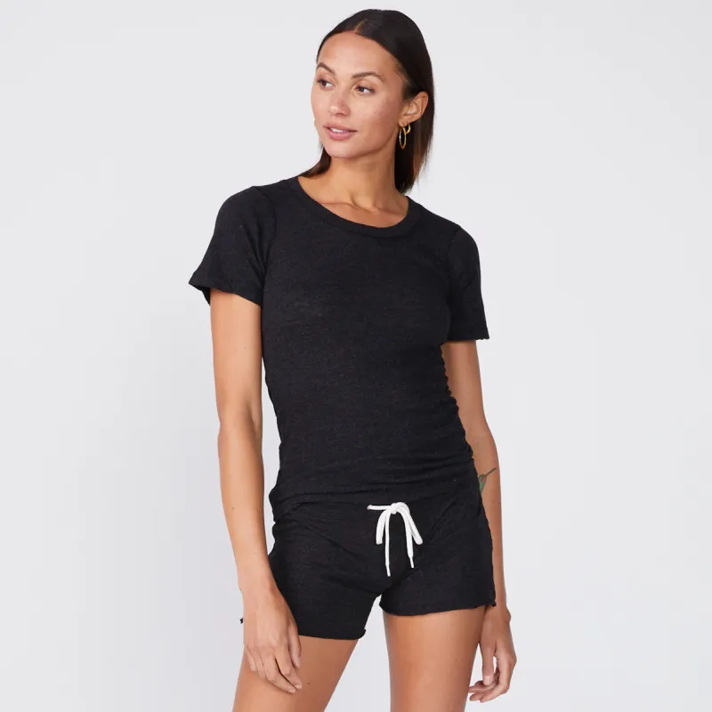 Textured Tri-Blend Fitted Crew Neck Tee sold by Monrow