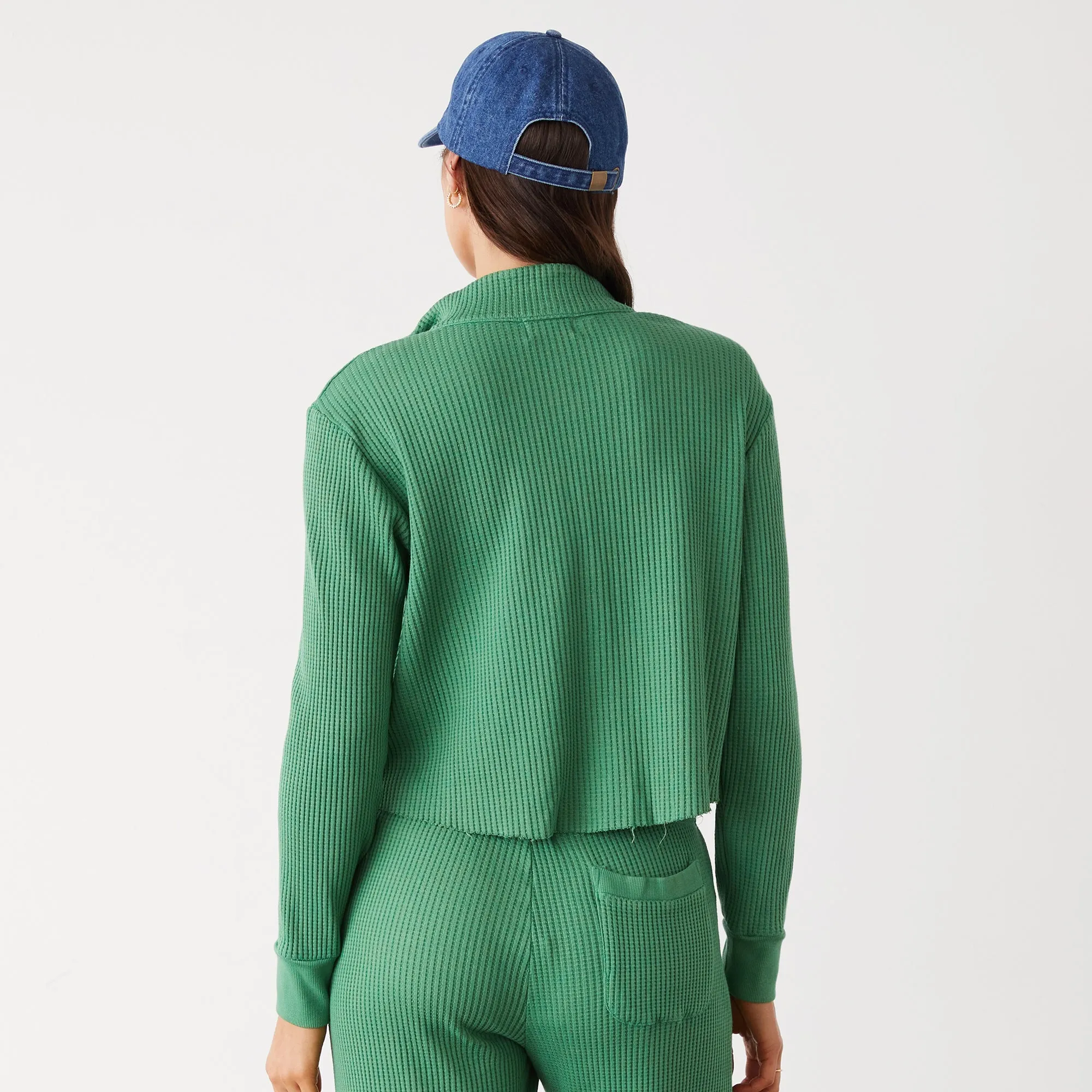 Waffle Half Zip Sweatshirt sold by Monrow product image thumbnail 5