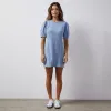 Indigo French Terry Seamed Dress sold by Monrow