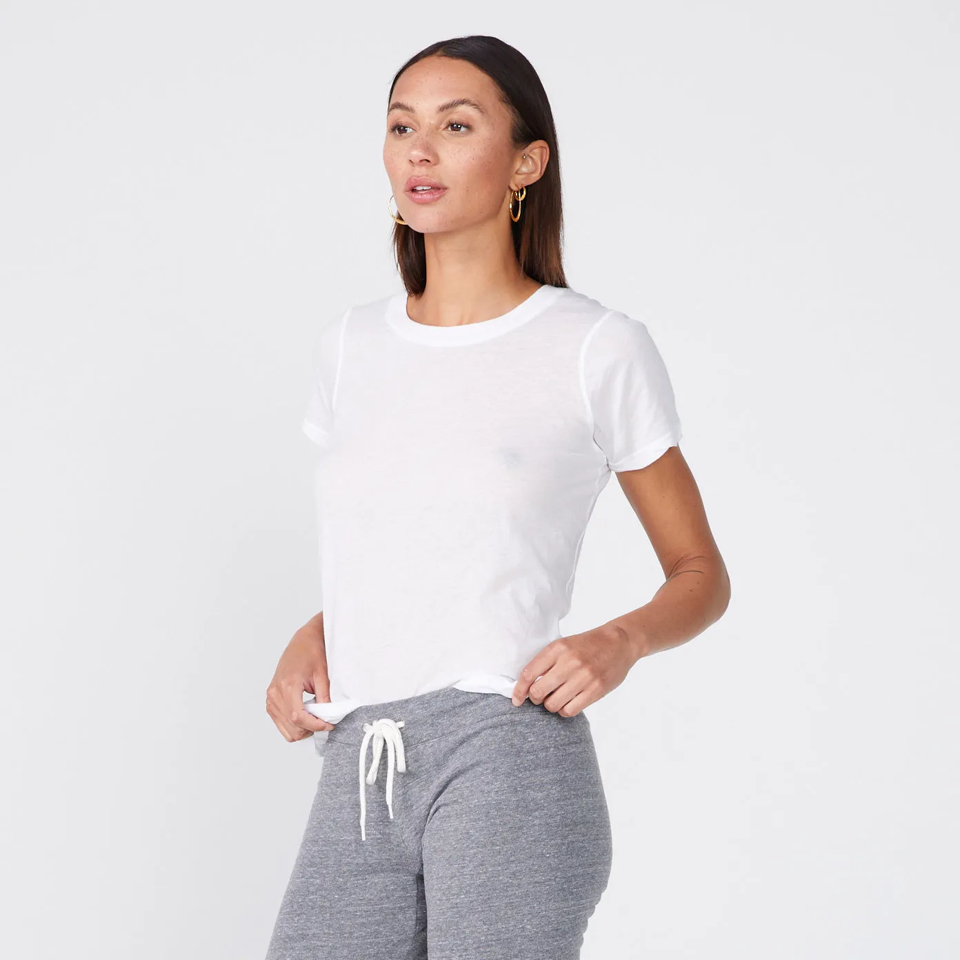 Tissue Fitted Crew Neck Tee sold by Monrow product image thumbnail 3