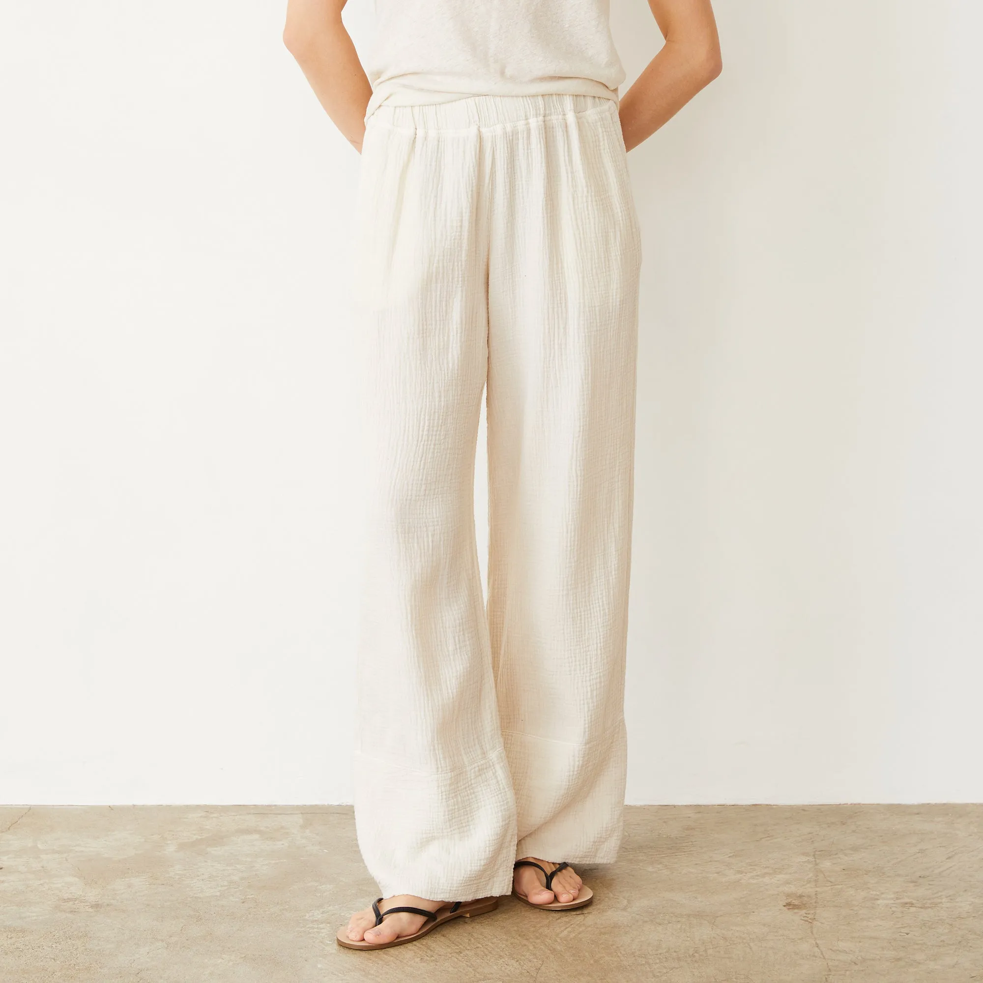 Gauze Wide Leg Pant sold by Monrow