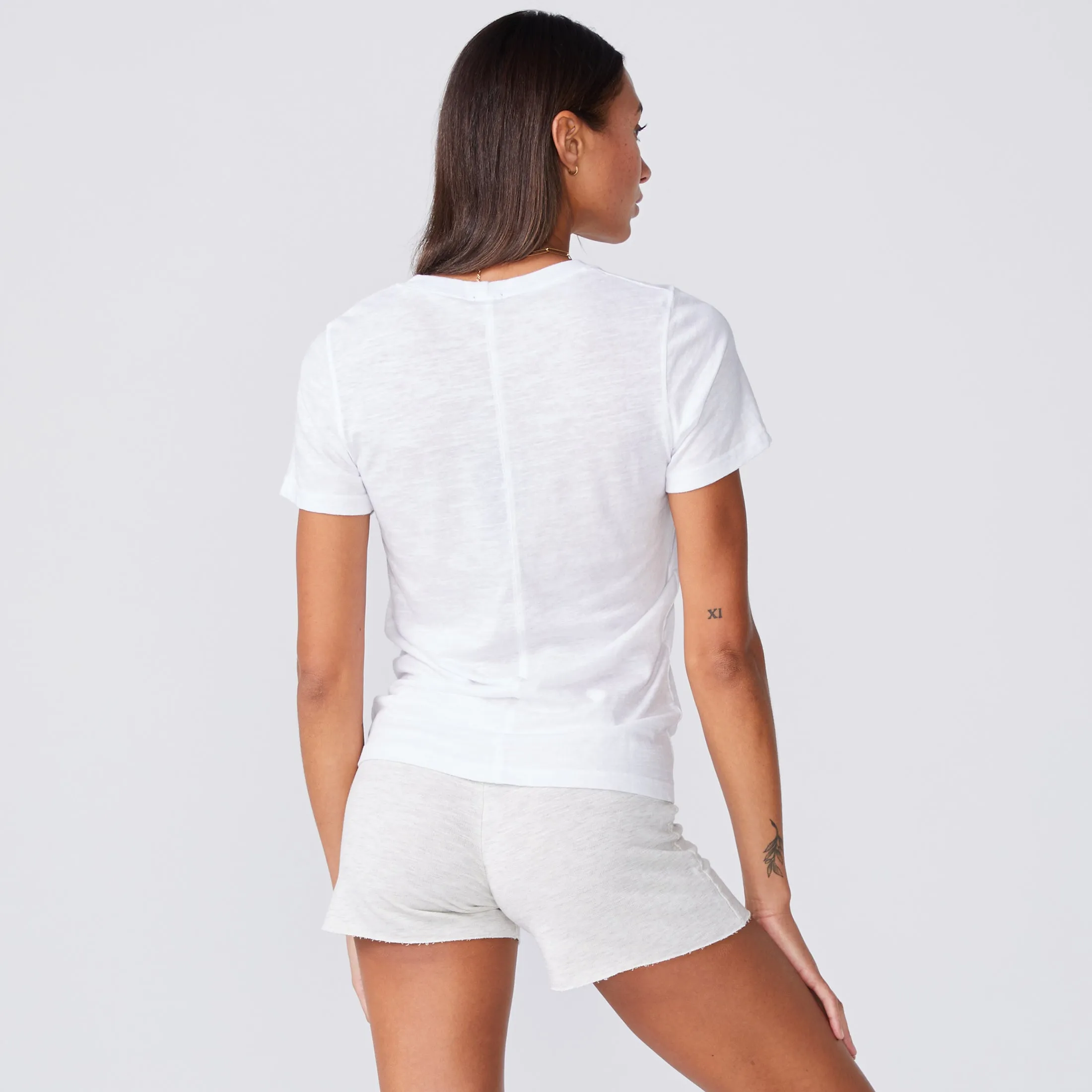 Textured Tri-Blend Fitted Crew Neck Tee sold by Monrow product image thumbnail 5