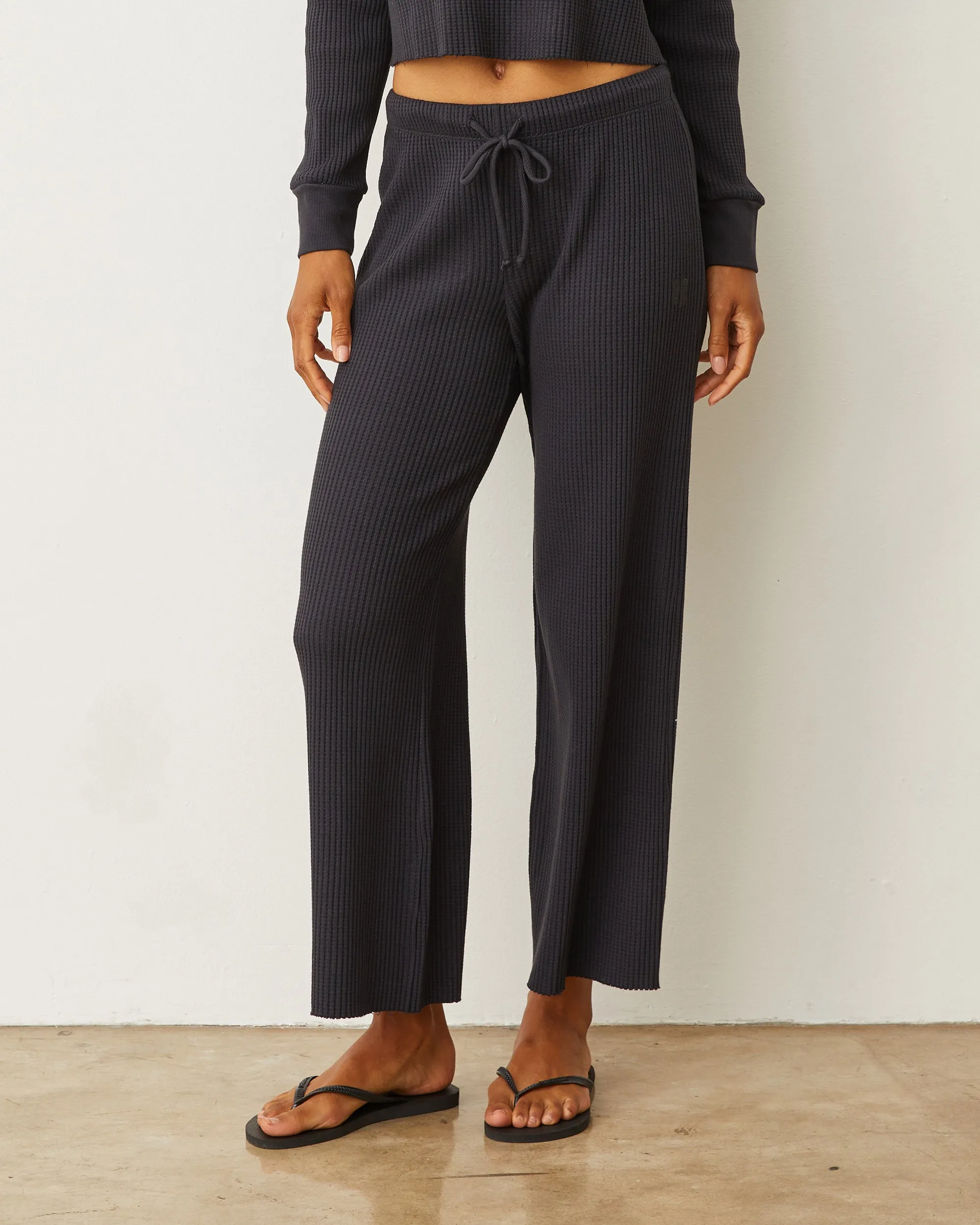 Waffle Crop Lounge Pant sold by Monrow