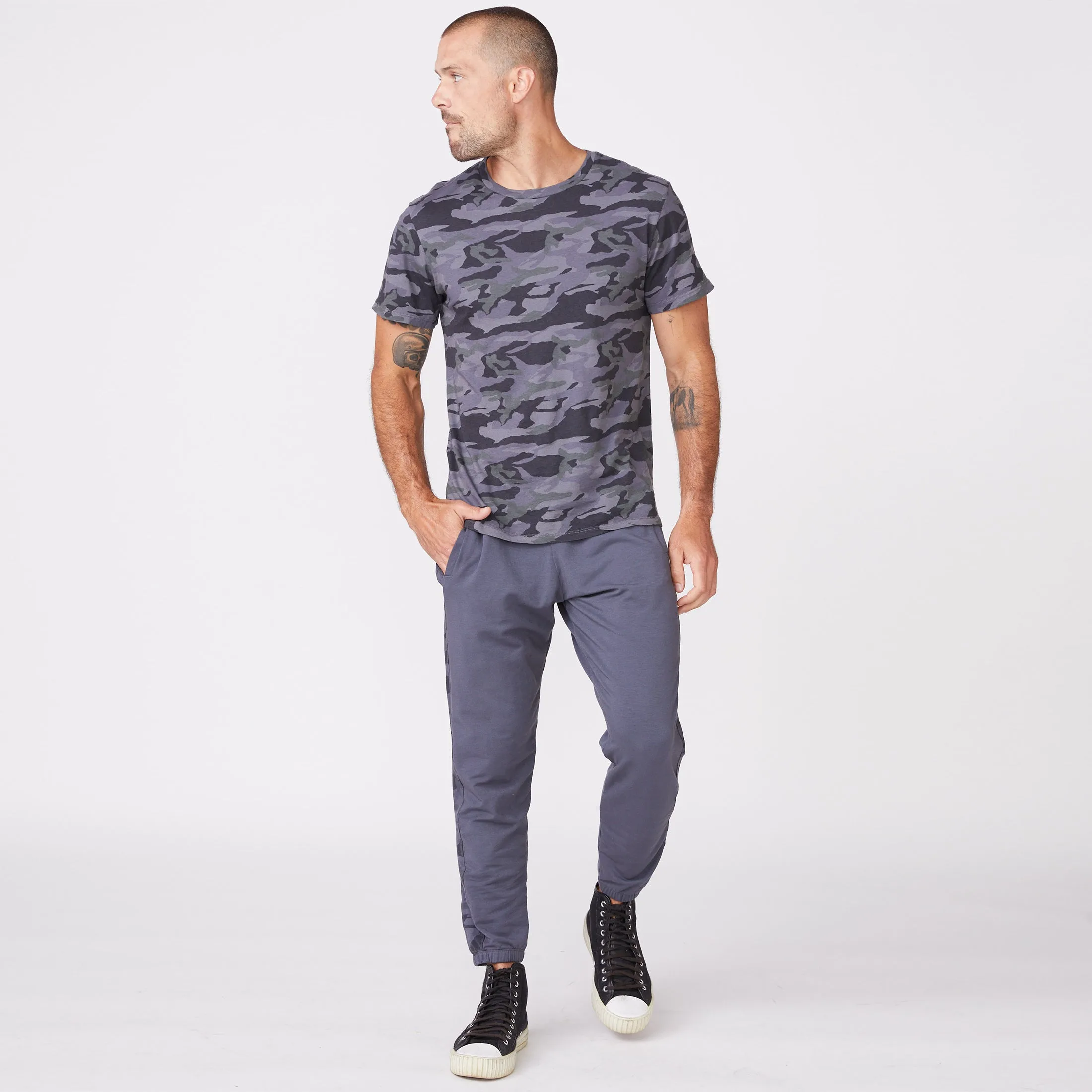 Camo Stripe Lounge Sweats sold by Monrow product image thumbnail 3