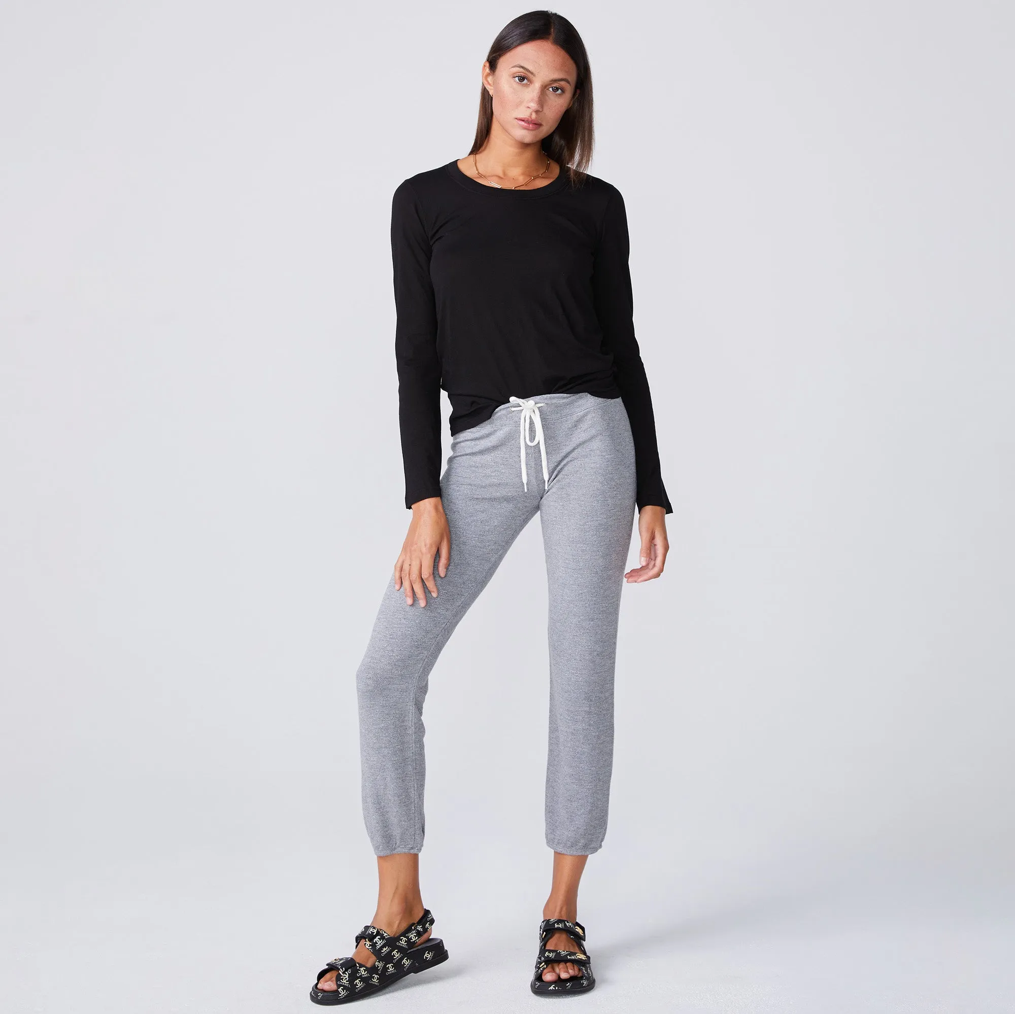 Super Fine Jersey Fitted Long Sleeve Crew sold by Monrow product image thumbnail 2