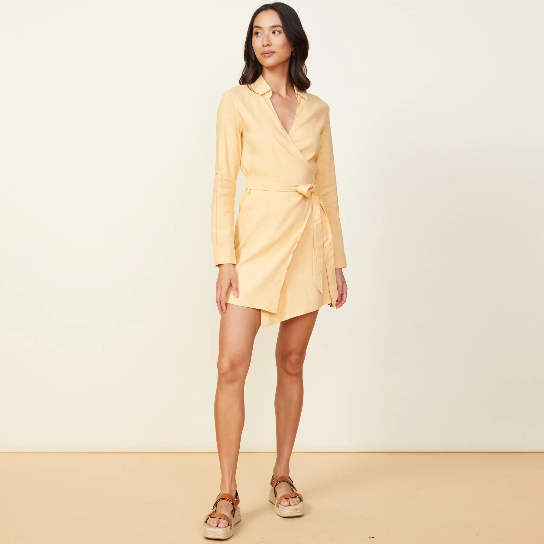 Linen Mini Dress sold by Monrow product image thumbnail 2