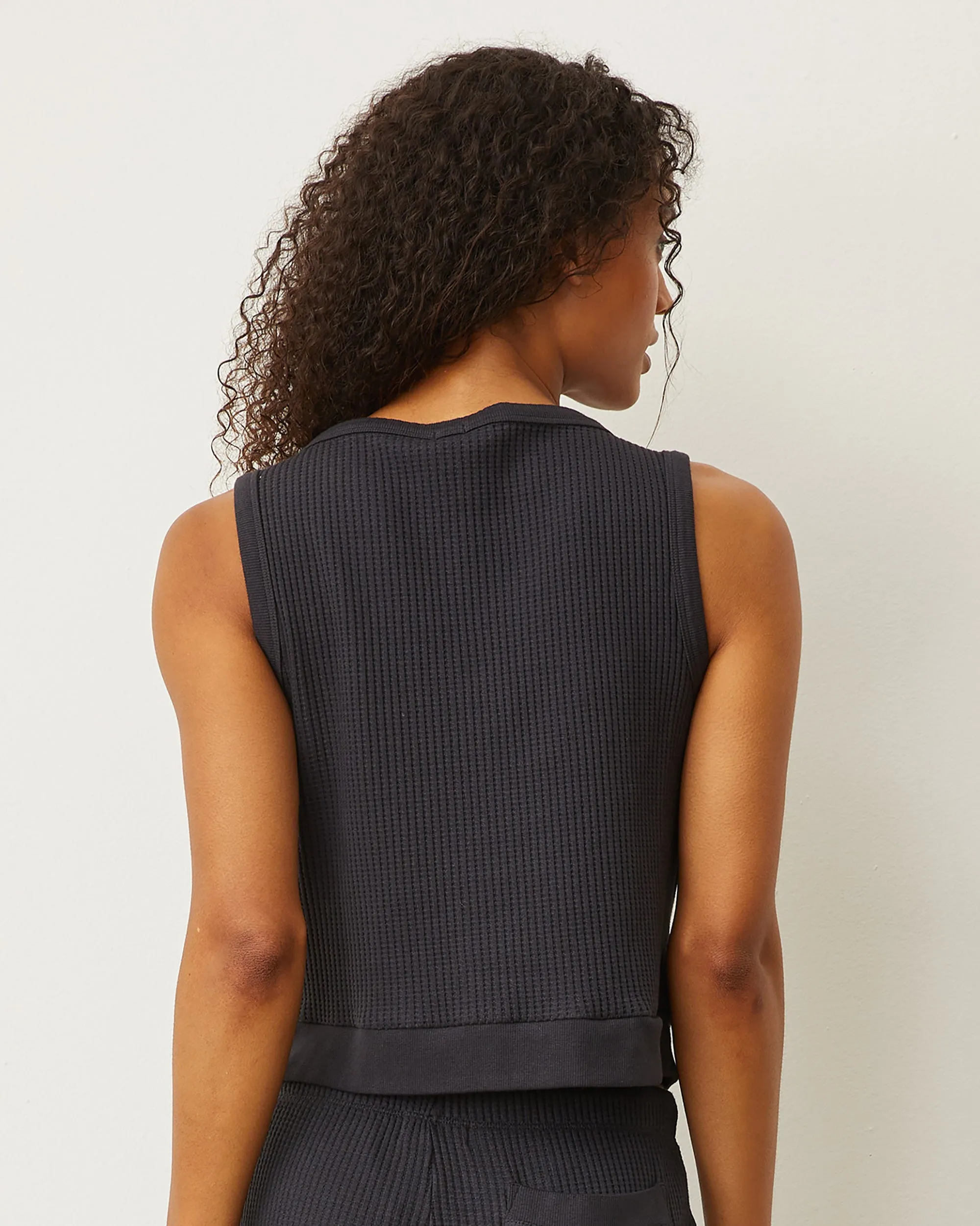 Waffle Boxy Tank sold by Monrow product image thumbnail 5