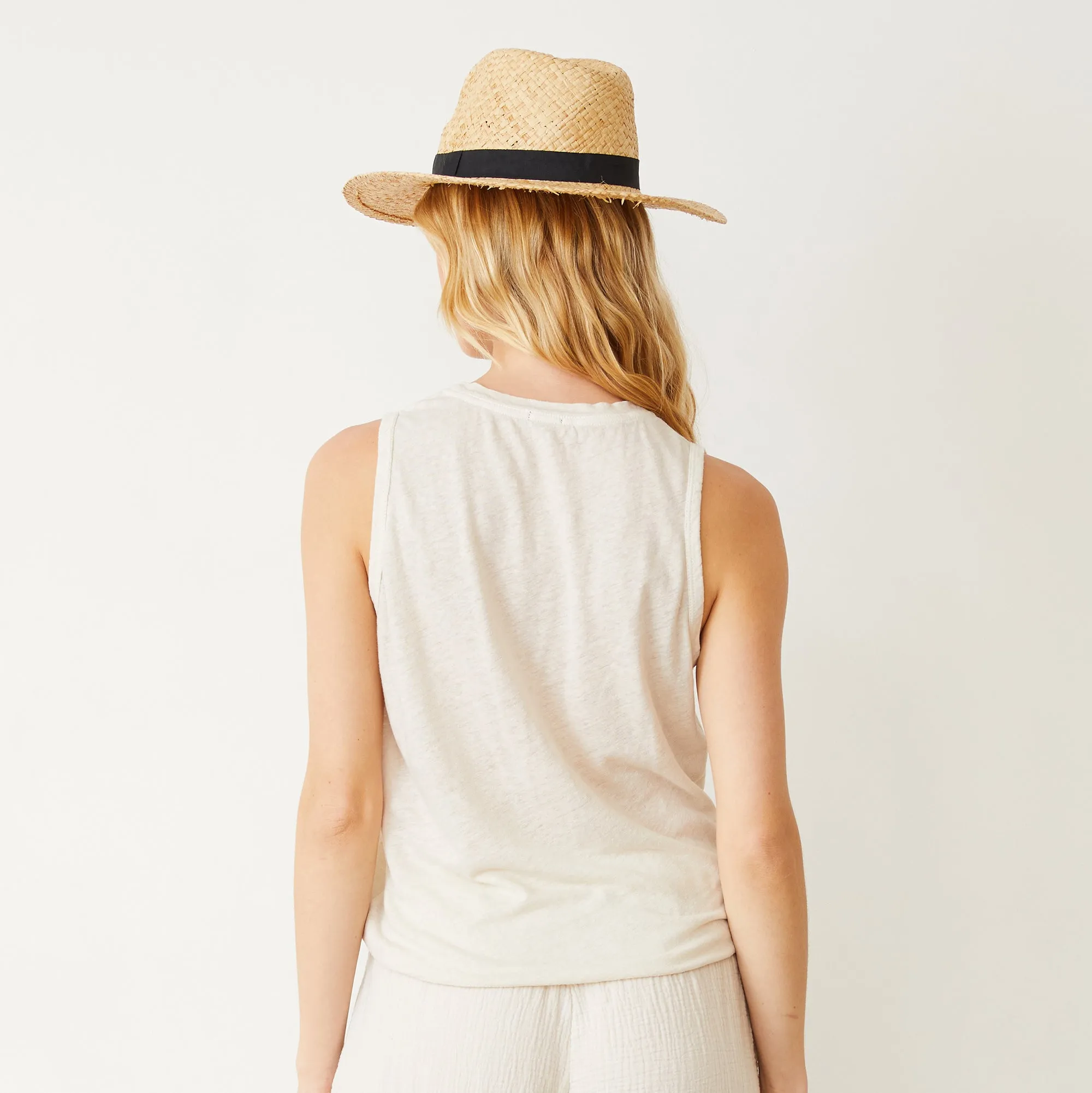 Linen Jersey Relaxed Tank sold by Monrow product image thumbnail 3