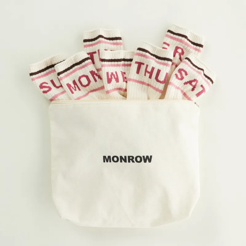 Days Of The Week Organic Cotton Sock Set sold by Monrow