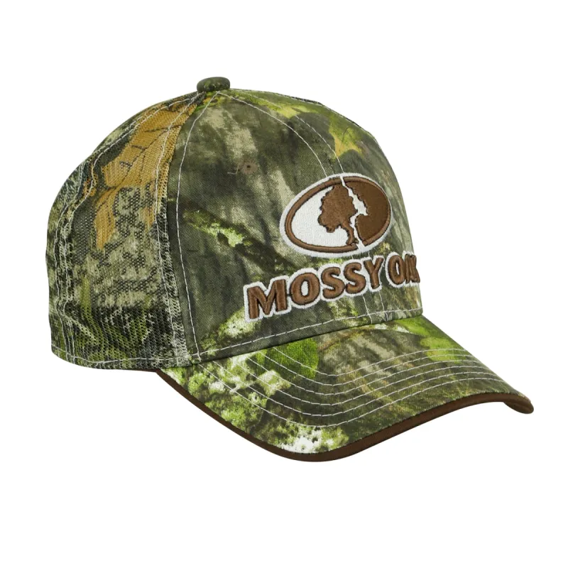 Mossy Oak Pipe Brim Full Camo Trucker Cap sold by Mossy Oak
