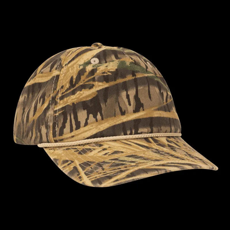 Vintage Rope Solid Camo 5-Panel Hat made by Mossy Oak