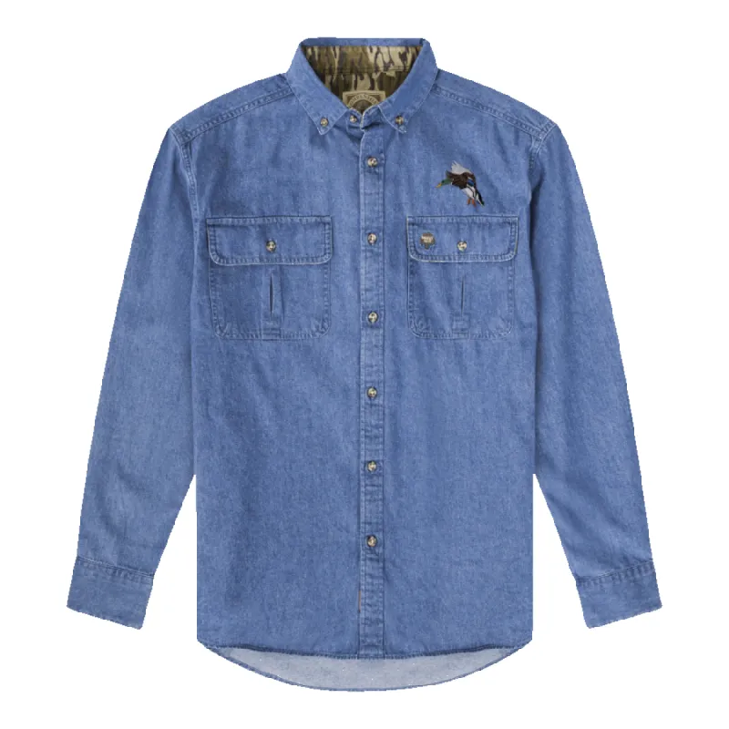 Wright Drake Mallard Shirt | Denim sold by Mossy Oak