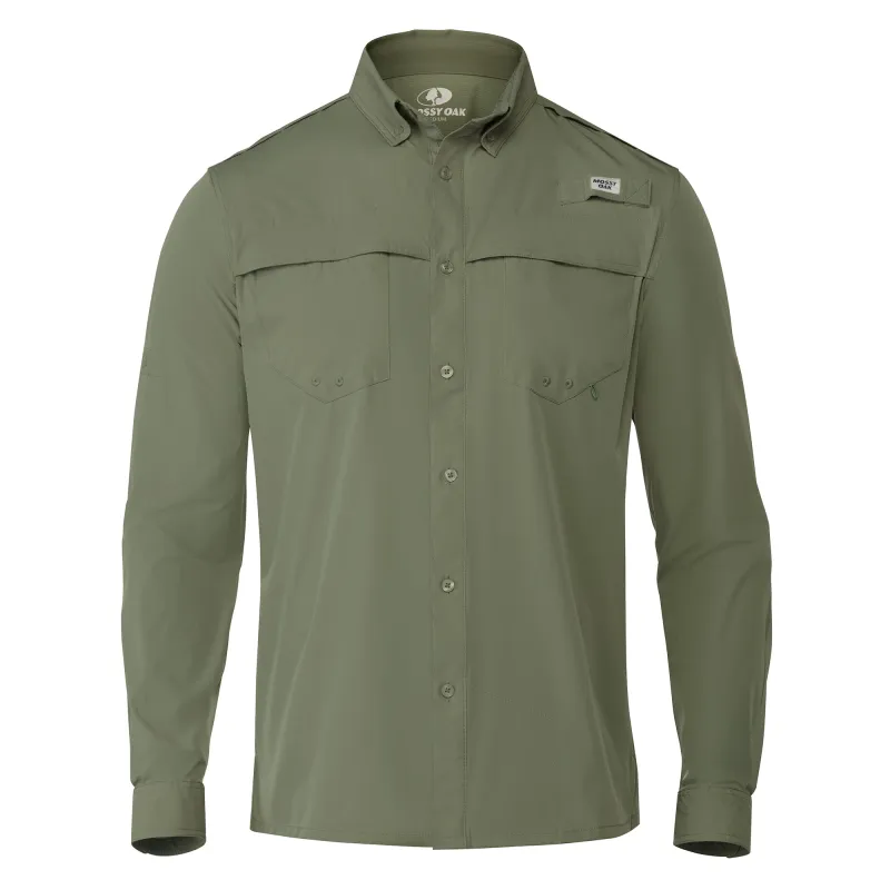 Tibbee Flex Vent Long Sleeve Button Down made by Mossy Oak