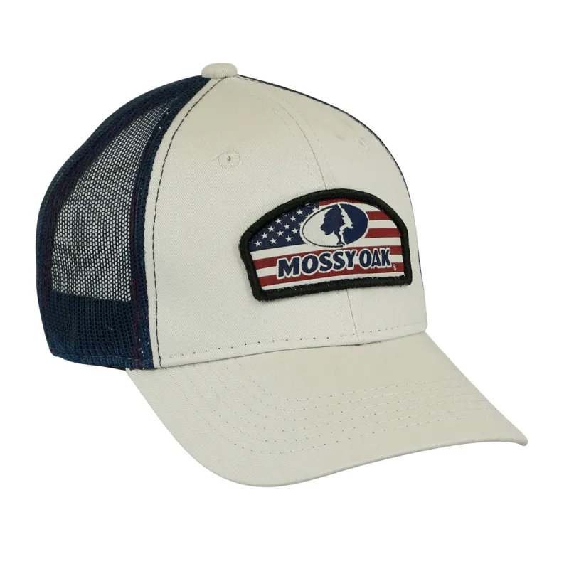 Mossy Oak American Banner Trucker Cap sold by Mossy Oak