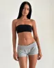 Nabel Micro Tube Top in Black sold by Motel Rocks
