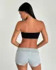 Nabel Micro Tube Top in Black sold by Motel Rocks