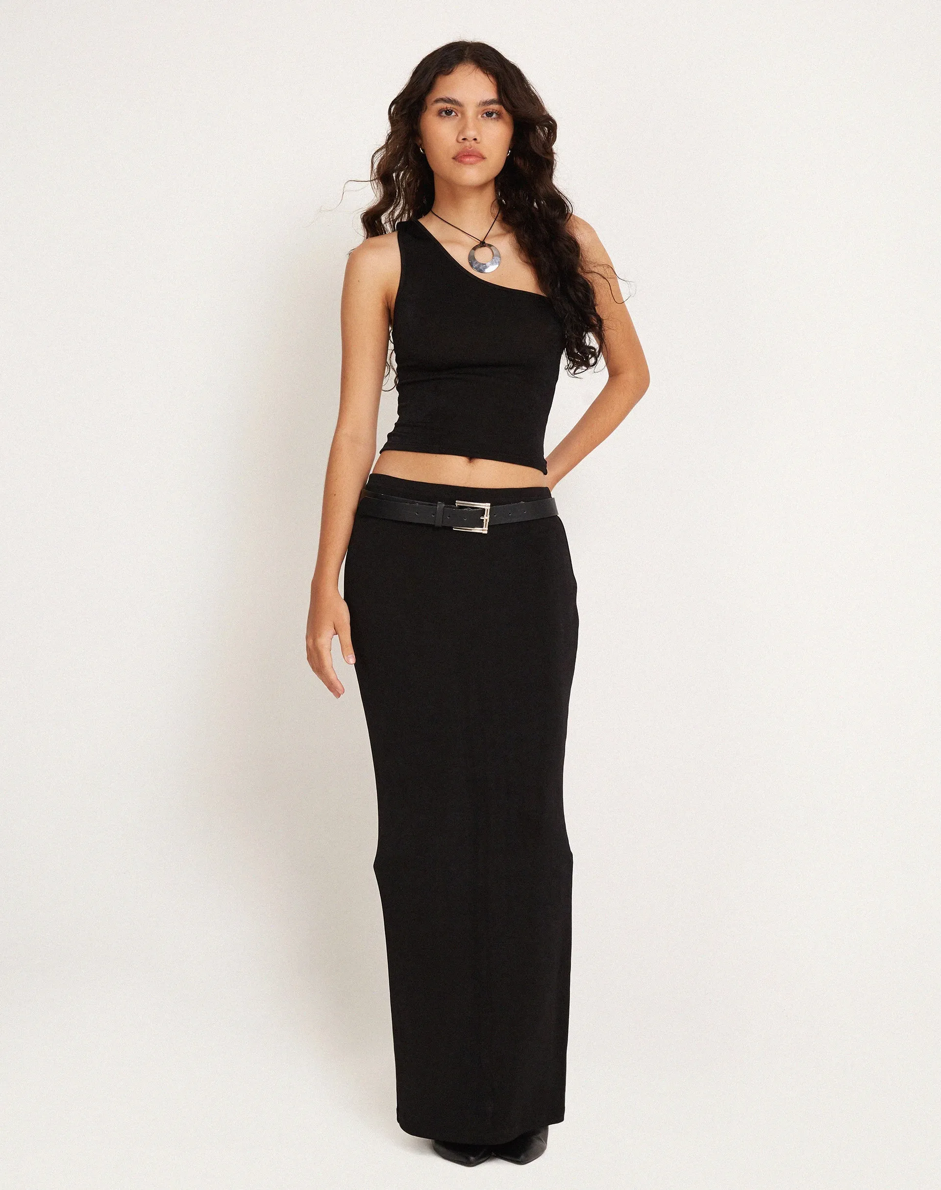 Bay One Shoulder Top in Black sold by Motel Rocks product image thumbnail 2