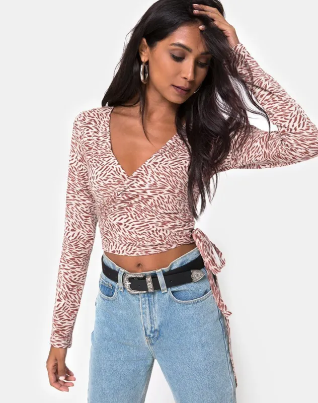 Kayak Wrap Top in Safari Taupe sold by Motel Rocks