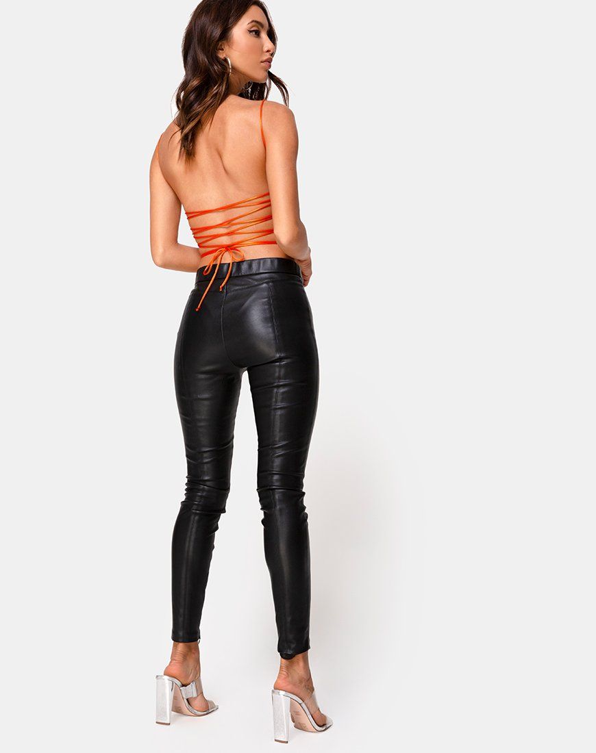 Ozka Crop Top in Satin Salt Caramel sold by Motel Rocks product image thumbnail 4
